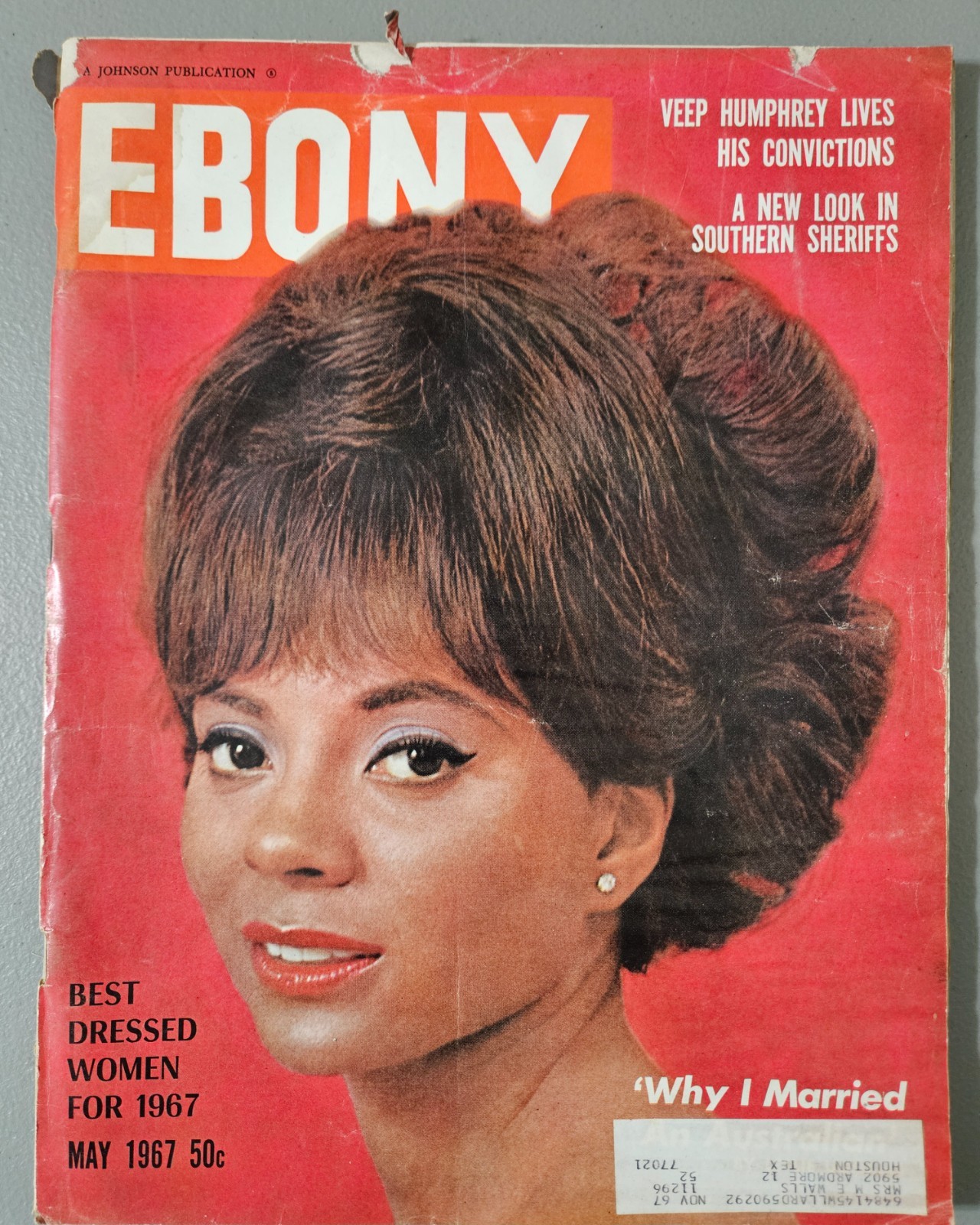 Vintage EBONY Magazine 1967 Cover Leslie Uggams of Deadpool & Fallout