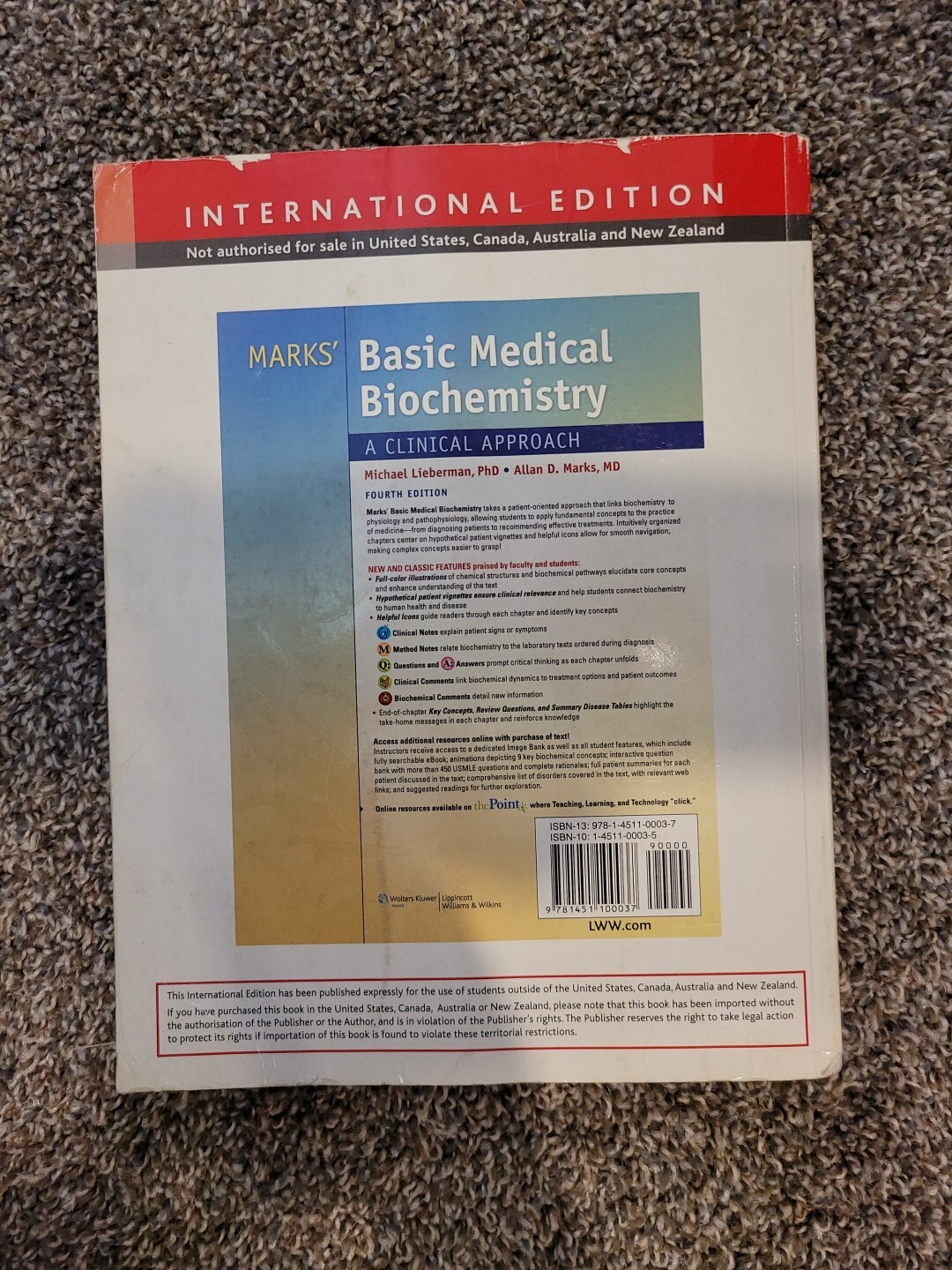 Marks’ Basic Medical Biochemistry: A Clinical Approach Fourth Edition 1024 Pages