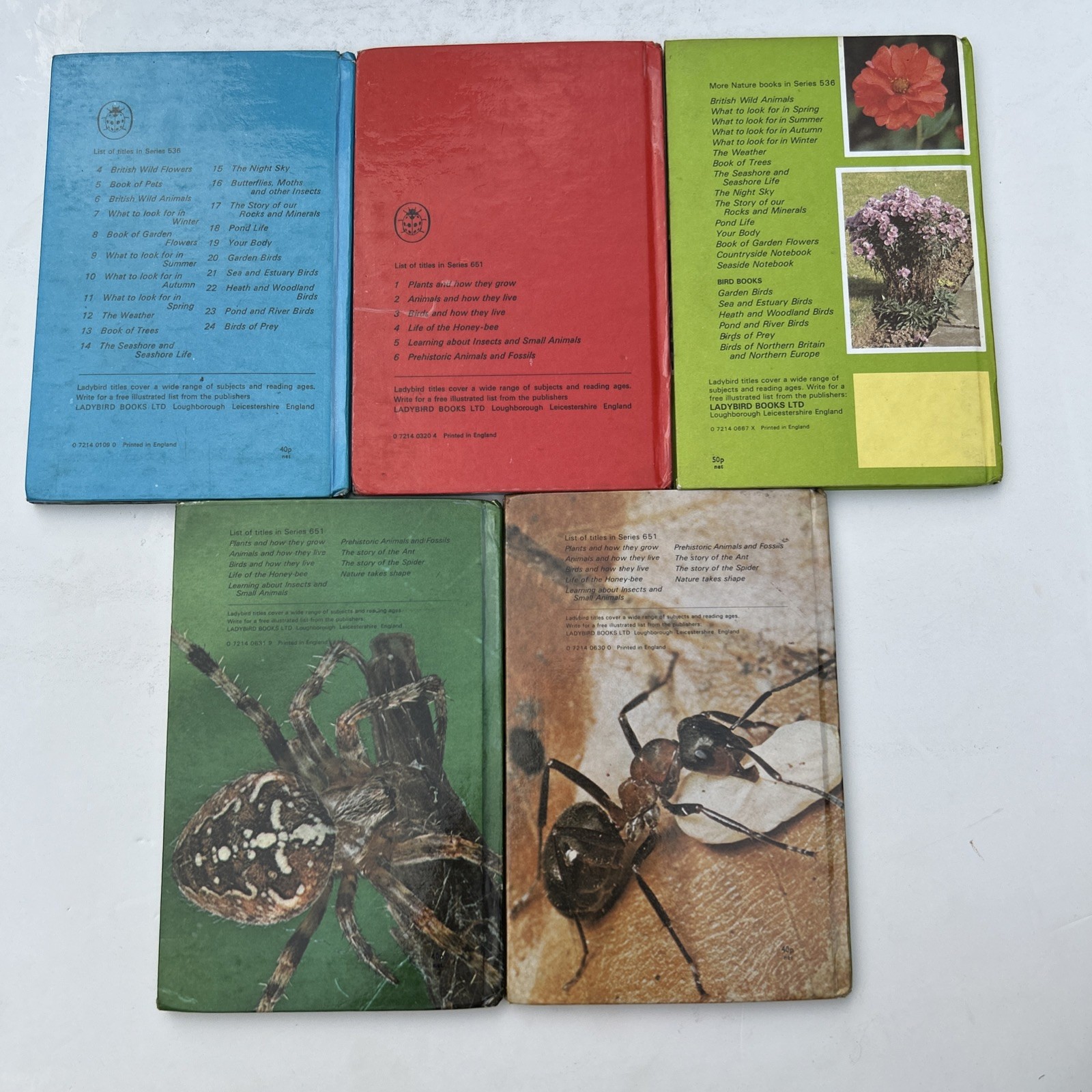 Job Lot 5 Rare Ladybird Children’s Books Natural History Theme 1980s Collectable