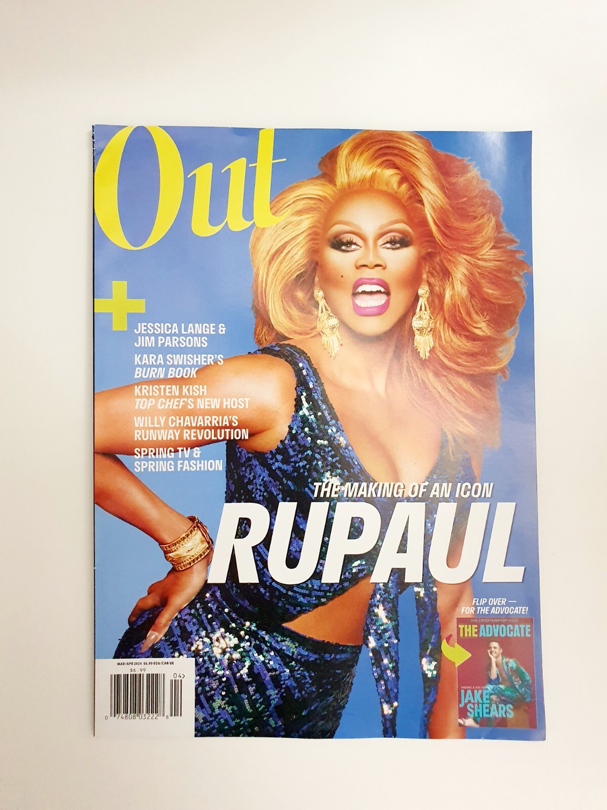 Out/The Advocate Magazine March April 2024 – Ru Paul, Jake Shears Flip Over