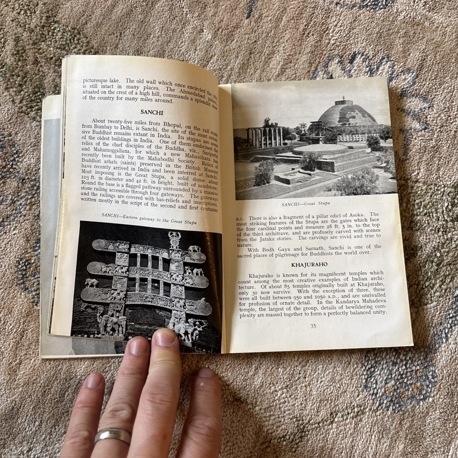 1956 The Handbook of India Govt of India Tourism Dept with Map