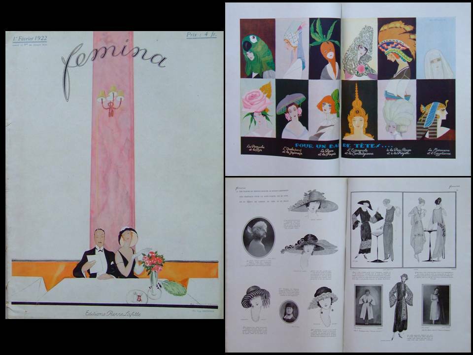 FEMINA 1922 – FRENCH FASHION MAGAZINE – BRUNELLESCHI, LANVIN, PREMET, POIRET