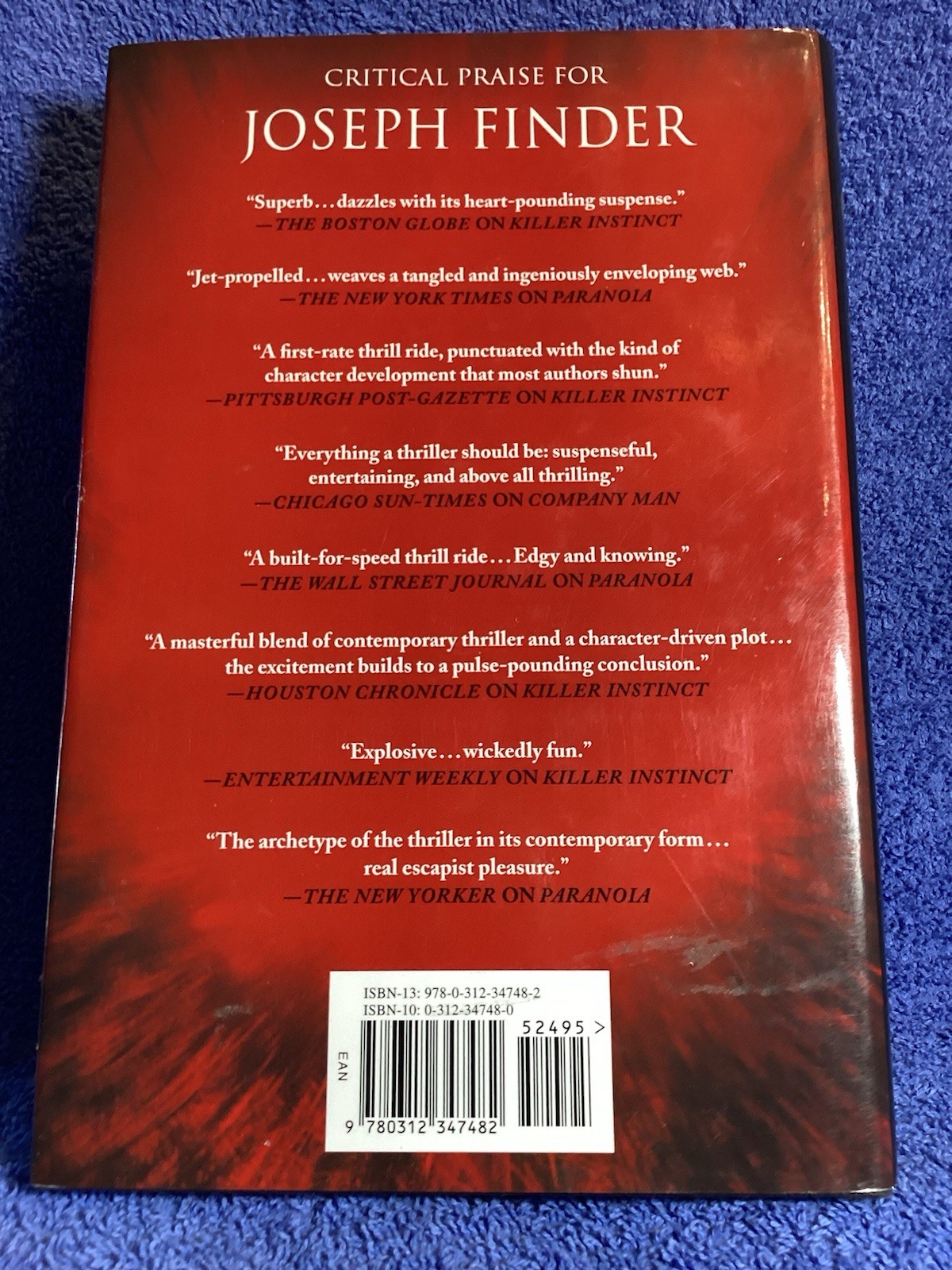 Novel Joseph Finder “Power Play”. 2007 St. Martins Press 371 Pages.