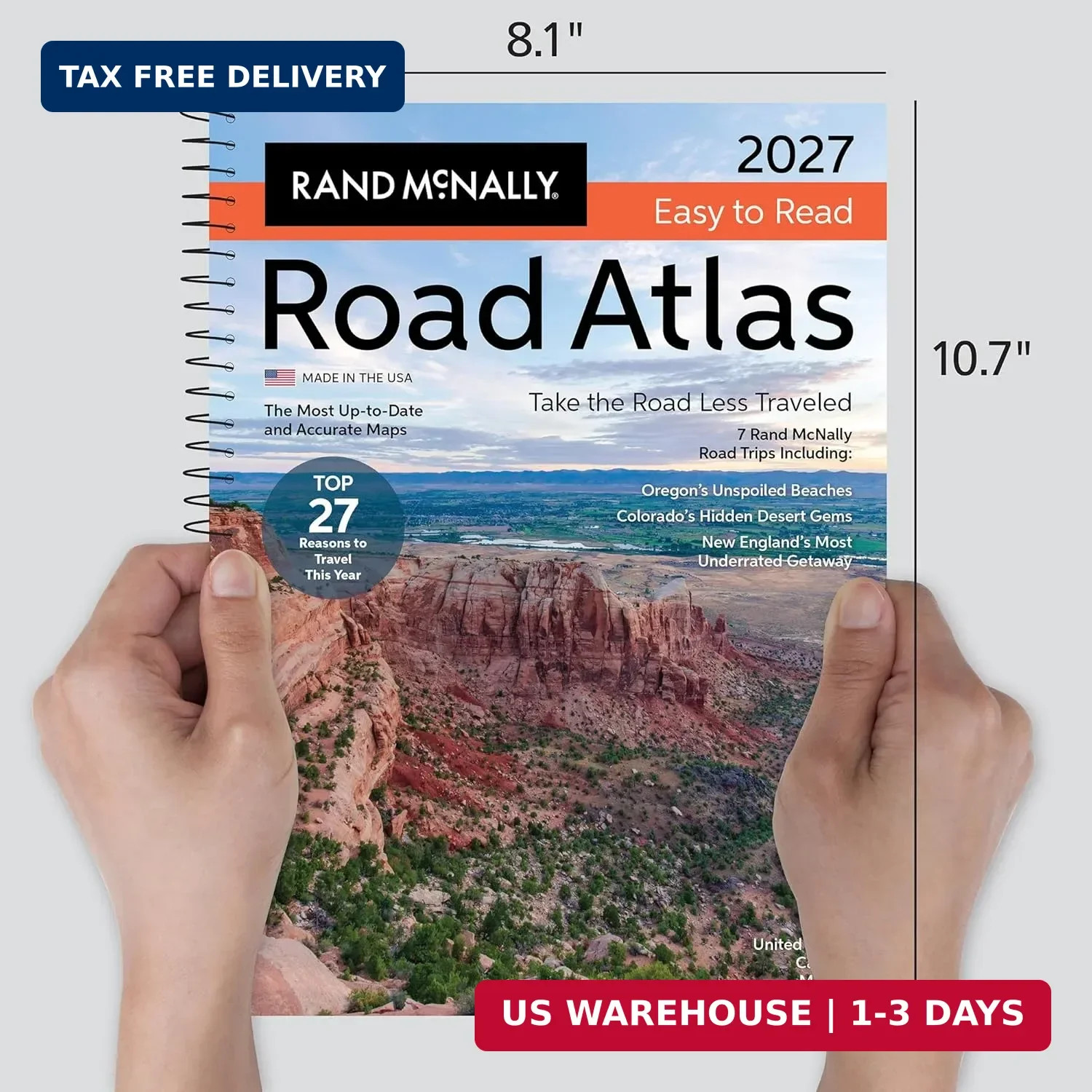 Rand McNally 2027 Easy to Read Midsize Road Atlas by Rand McNally (English) Pape