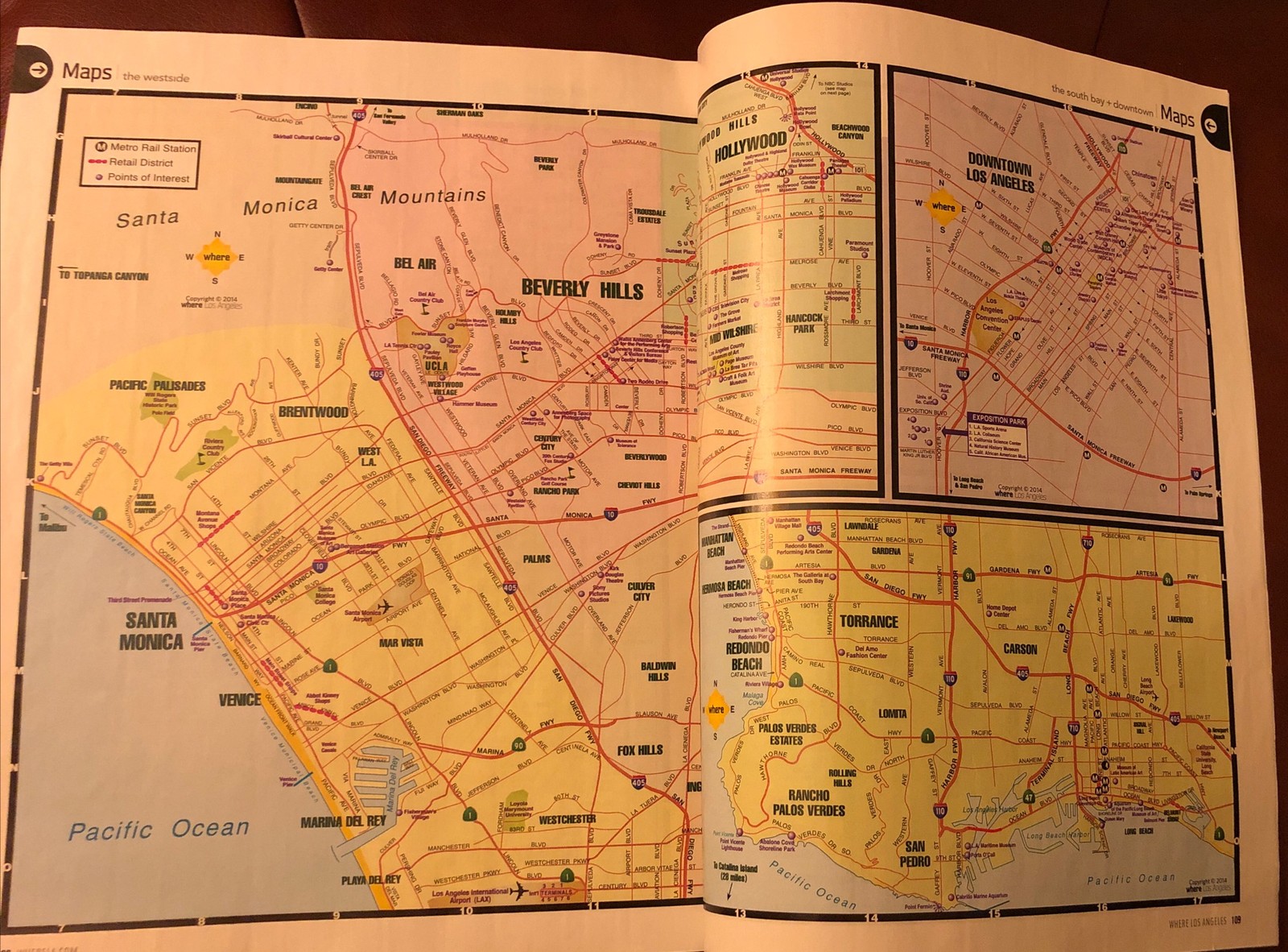 Los Angeles CA WHERE magazine 112 pages May 2014 edition Dine Shop Arts & Maps