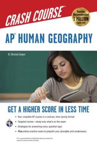 APÂ® Human Geography Crash Course Book + Online (Advanced Placement – VERY GOOD