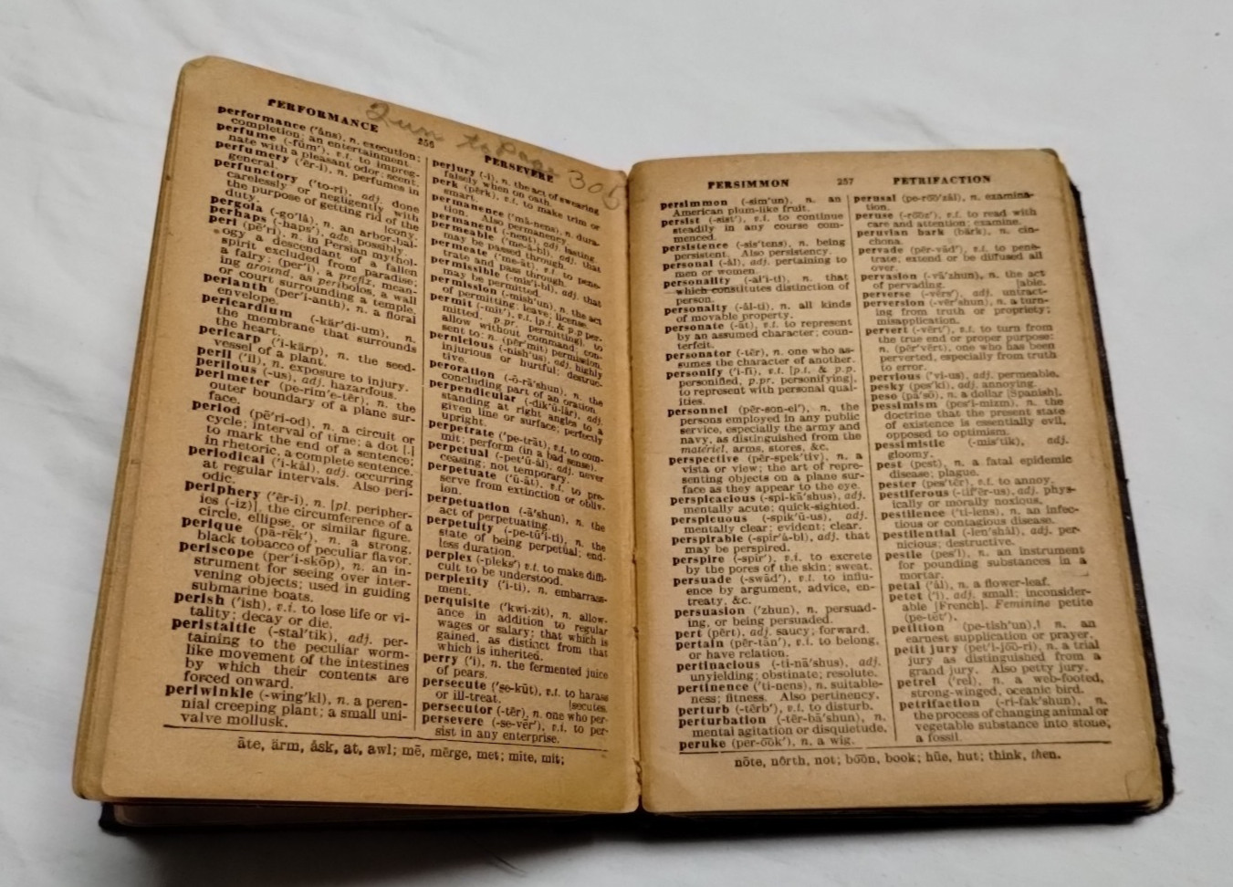 Webster’s Dictionary – Self Pronouncing Condensed – 1900’s HC Missing Date Page