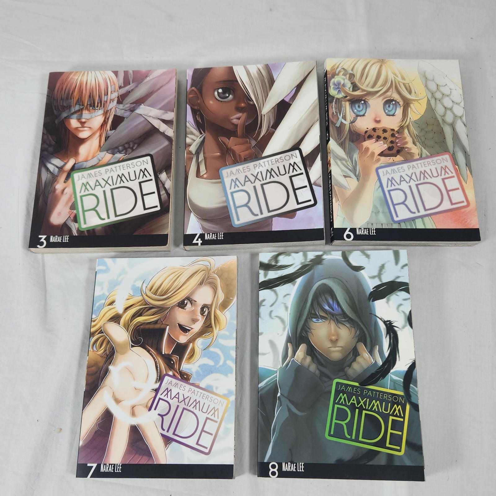 Mixed Lot Of Maximum Ride Manga James Patterson Narae Lee Volumes 3,4,6,7,8
