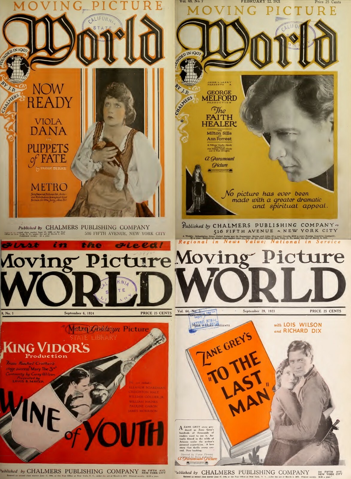 208 Old Rare Issues of Moving Picture World Magazines Vol.5 (1921-1924) on DVD