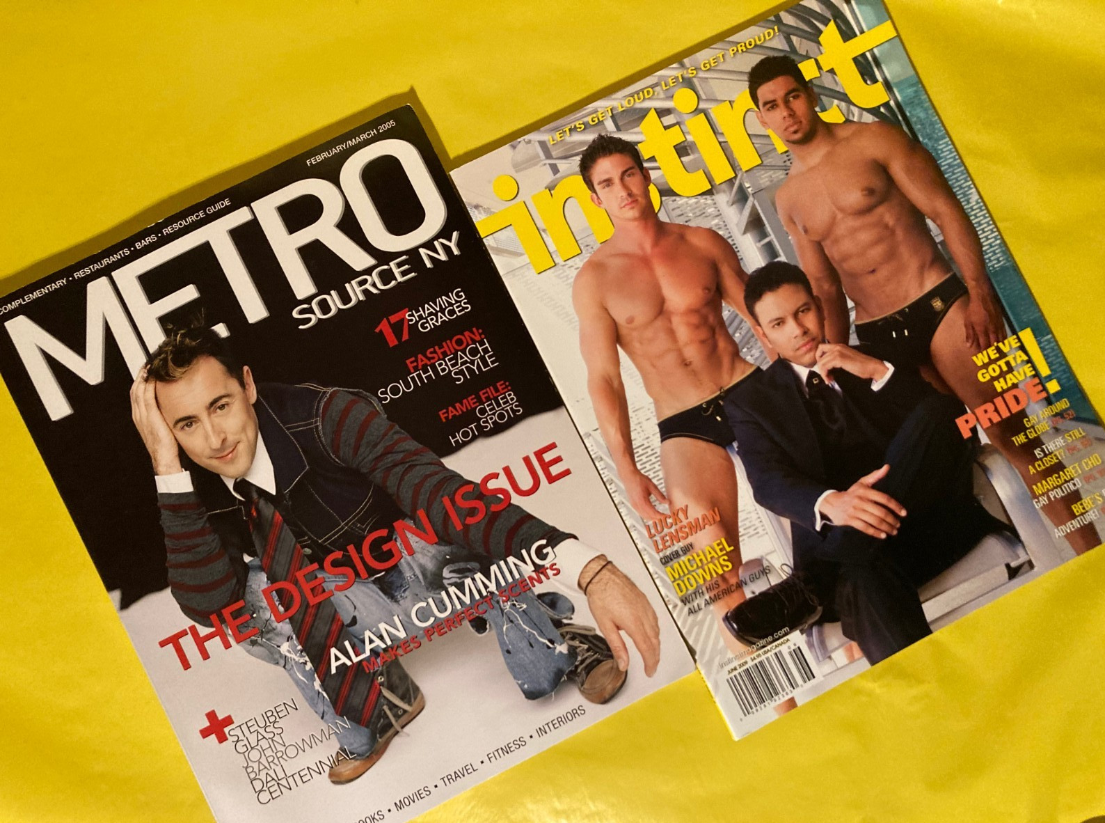 (Lot of 2 Magazines) INSTINCT and METRO MAGAZINES, Gay Interest, Men’s Interest