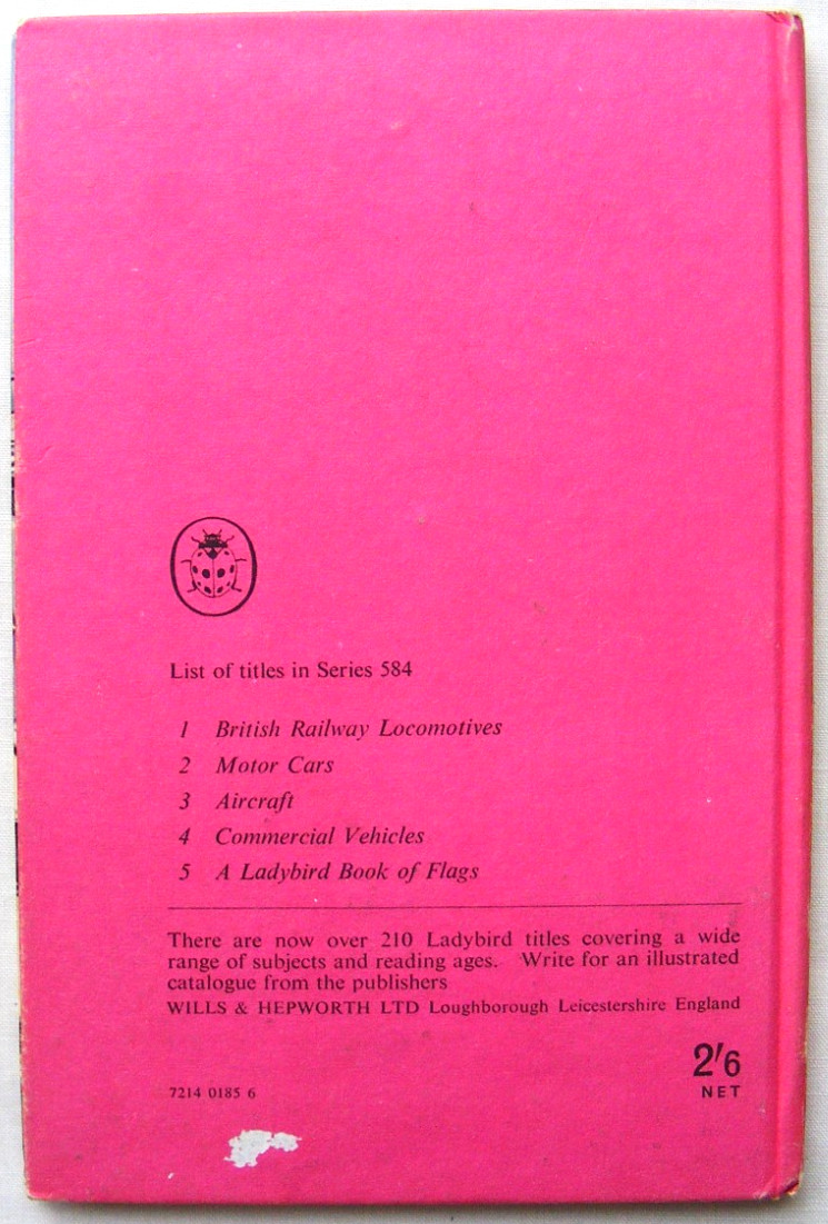 Ladybird Book – Motor Cars -Recognition-Series 584 – Good/Very Good +FREE COVER+