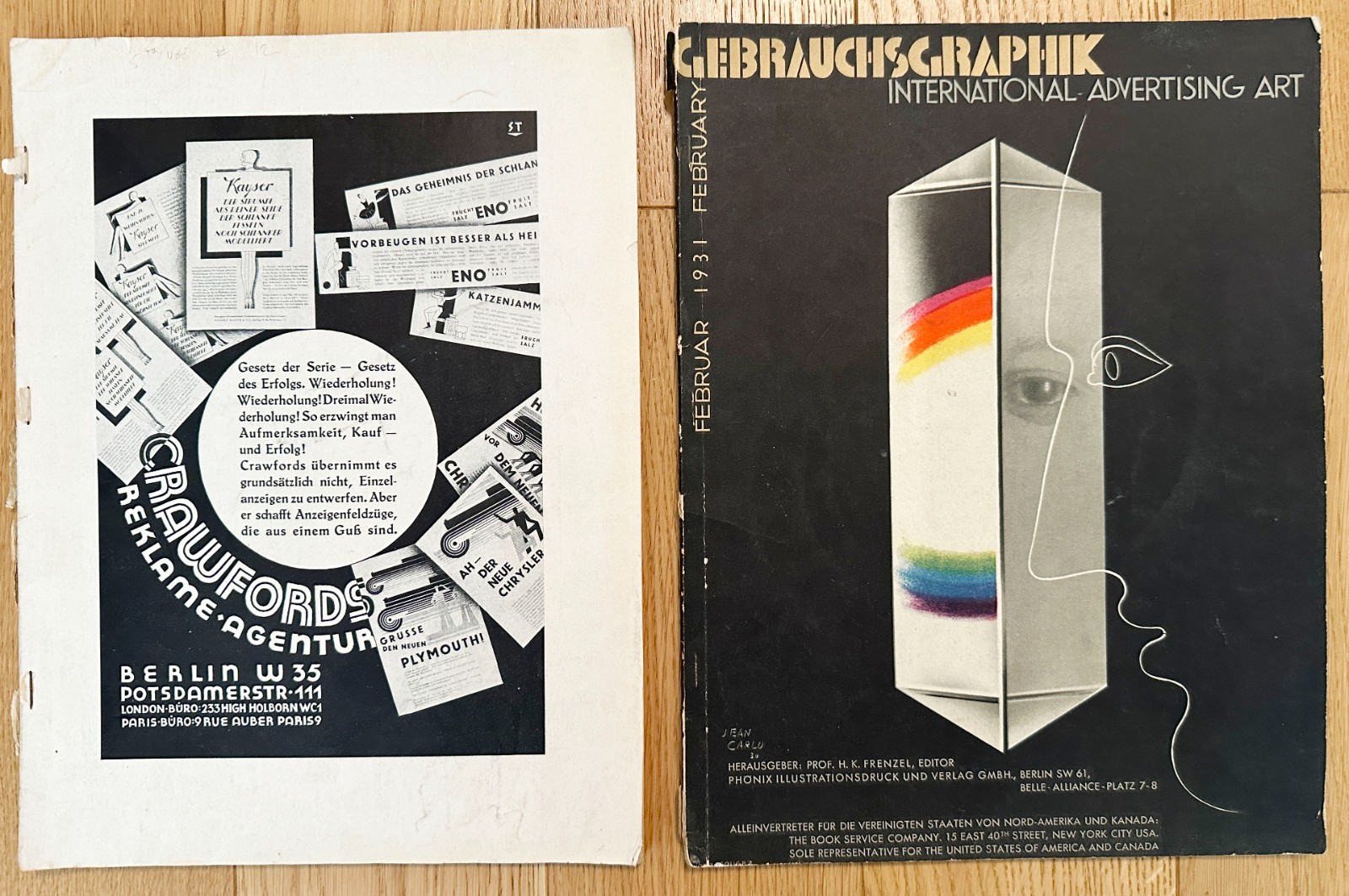 Lot of Gebrauchsgraphik Magazines 1924-37, Advertising Art Design Typography