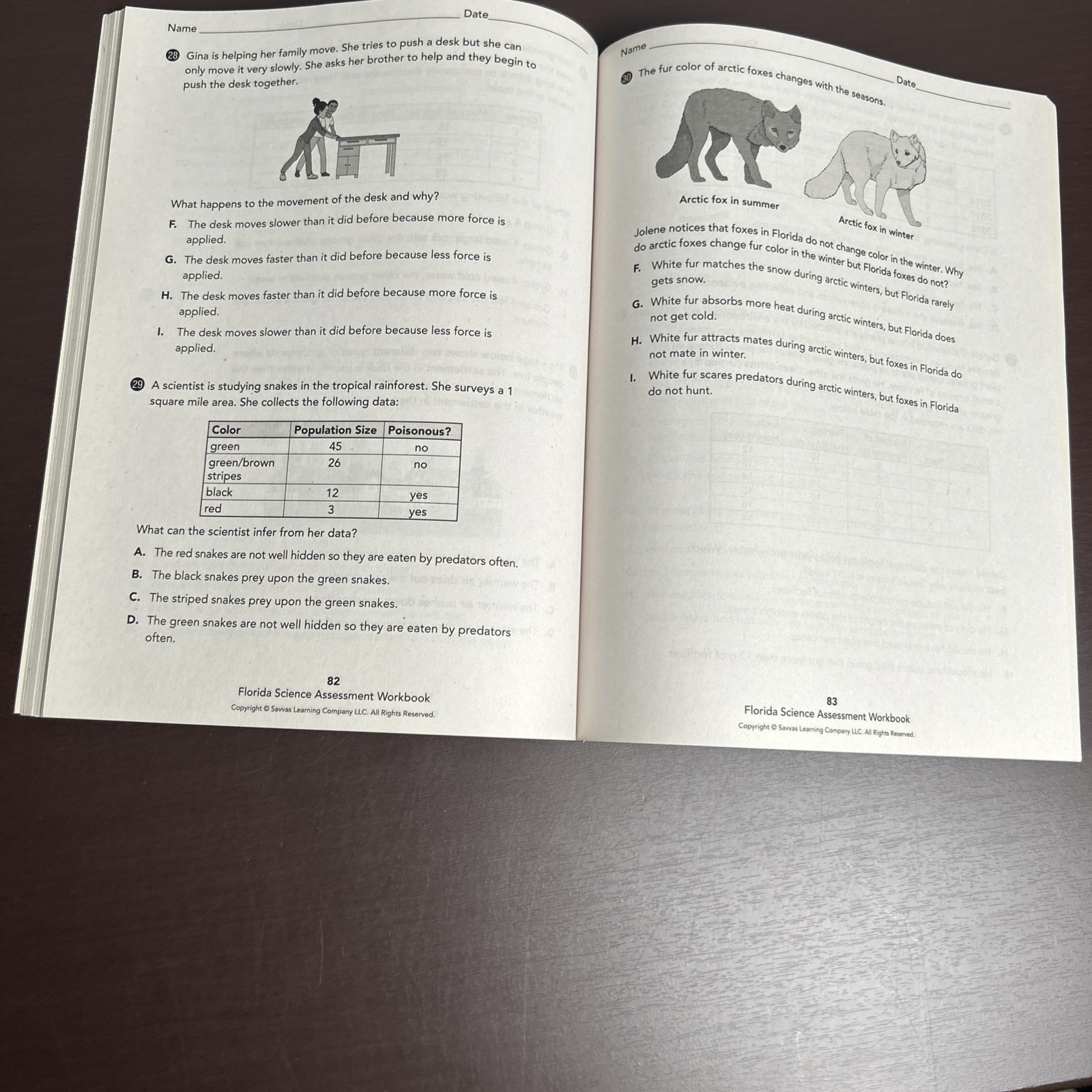 Statewide Science Assessment Workbook Florida Grade 5 New PB