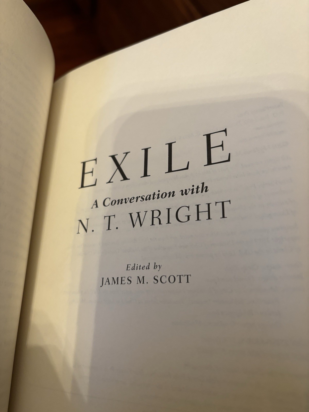 Exile. A Conversation with N.T. Wright. IVP Academic HC 2017. 1st HC Ptg. Fine