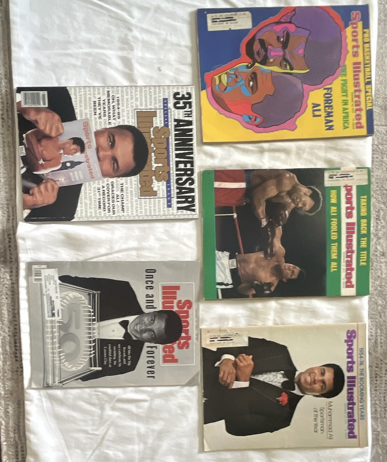 Sports Illustrated Magazine Lot featuring Muhammad Ali (5 issues) VG