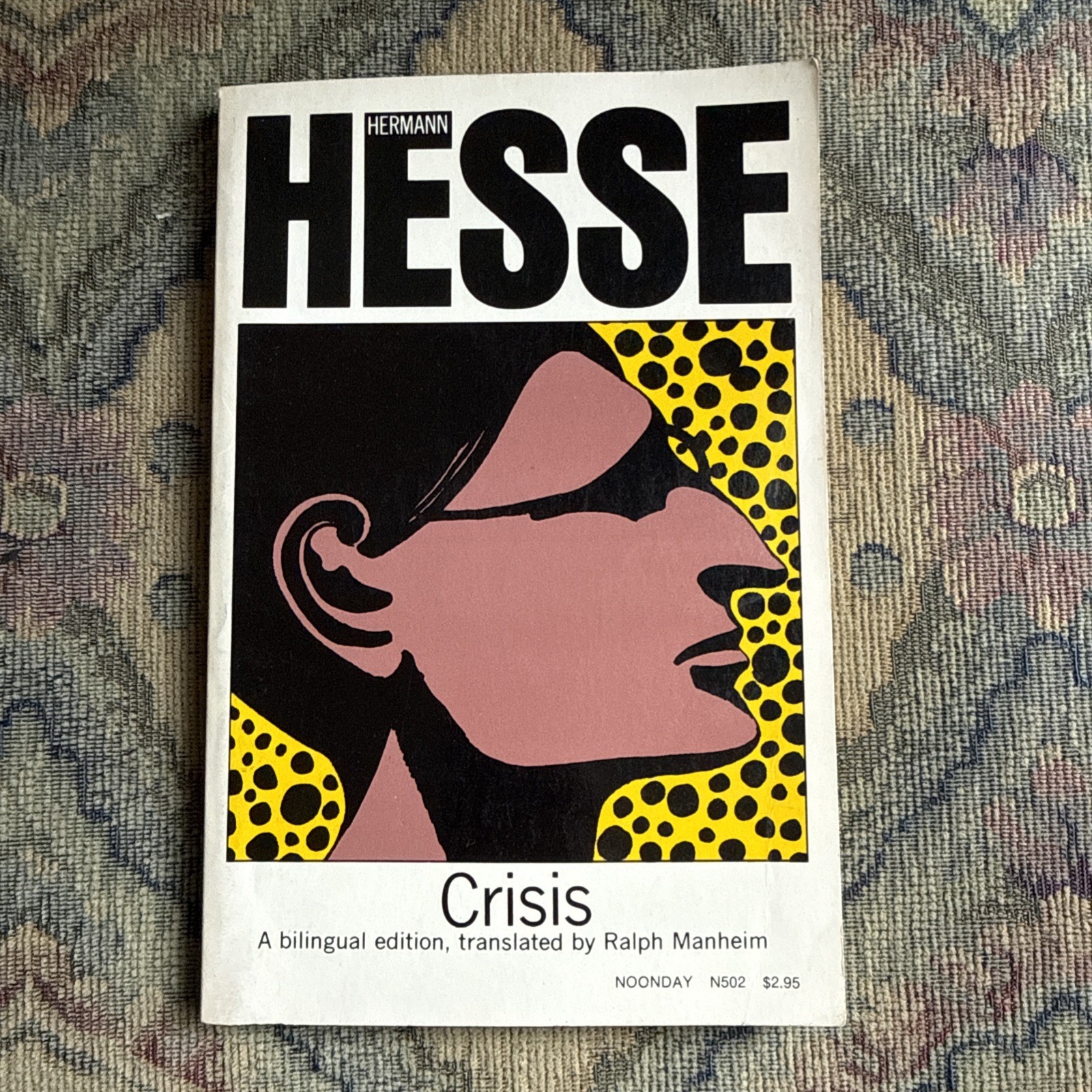 CRISIS HERMANN HESSE Farrar Straus & Giroux 1975 Bilingual Ed, 1st Edition