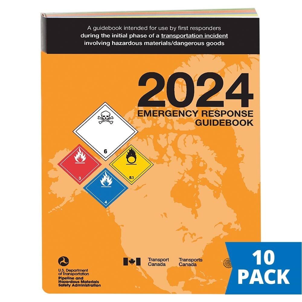 2024 Emergency Response Guidebook (ERG) 10-pk., English, 4″ x 5.5″, Softbound