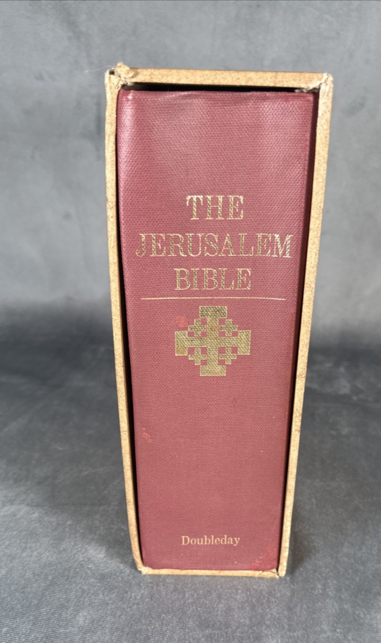 1966 Jerusalem Bible Doubleday Catholic Bible Thumb Indexed Hardcover Slipcase
