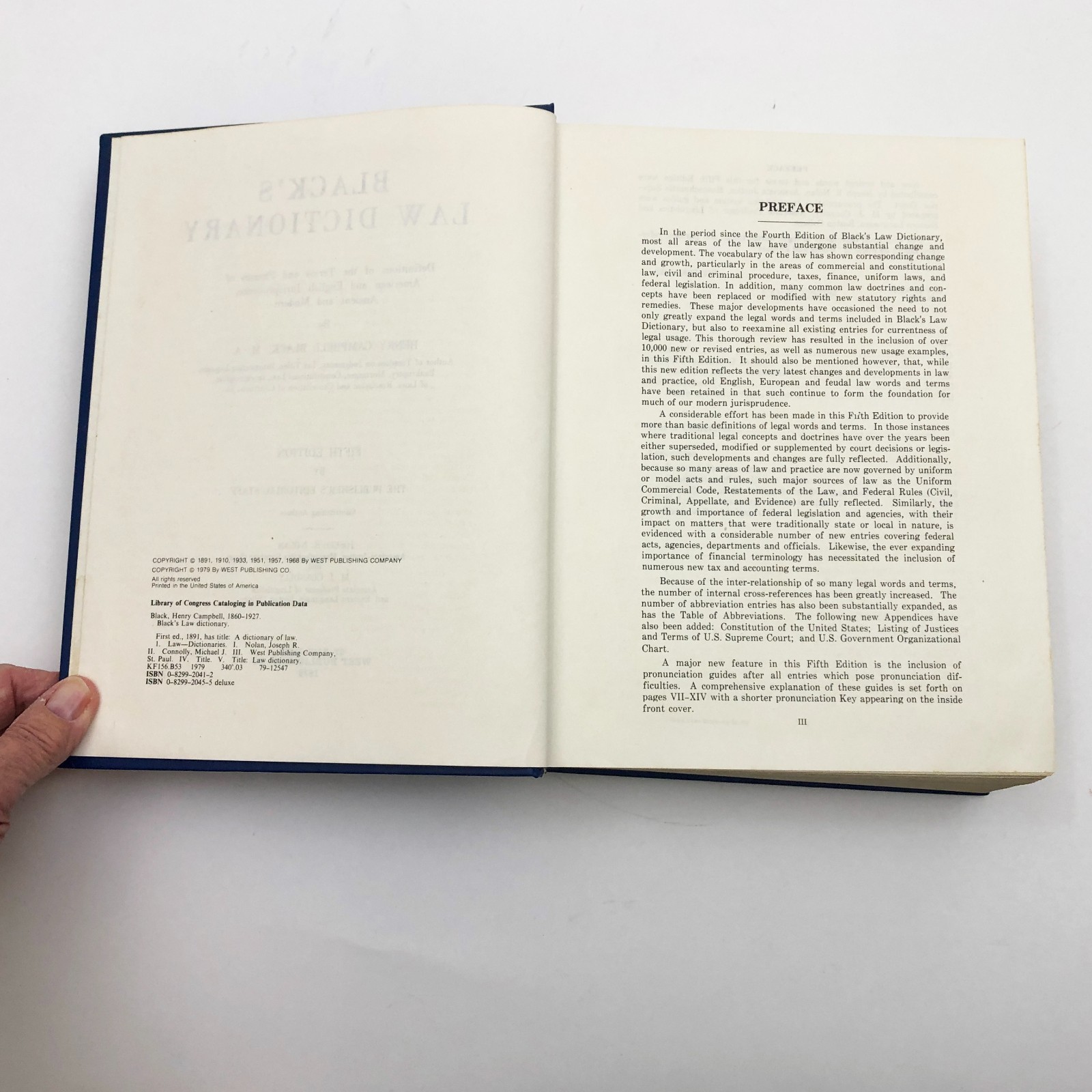 Black’s Law Dictionary Fifth Edition With Pronunciations 1979 Hardcover