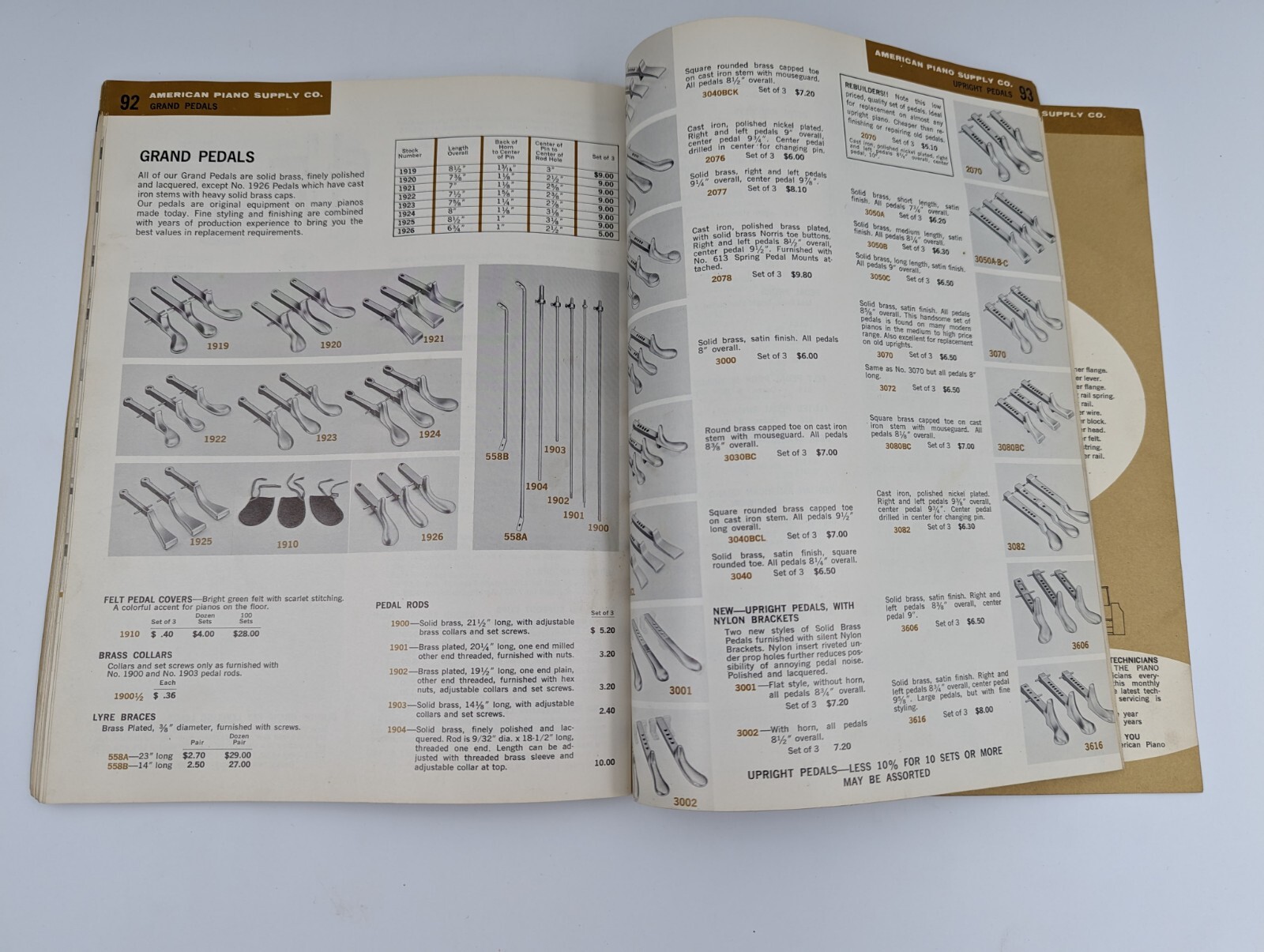 APSCO American Piano Supply Co. Catalog No. 68-69, 128 pages, 1968