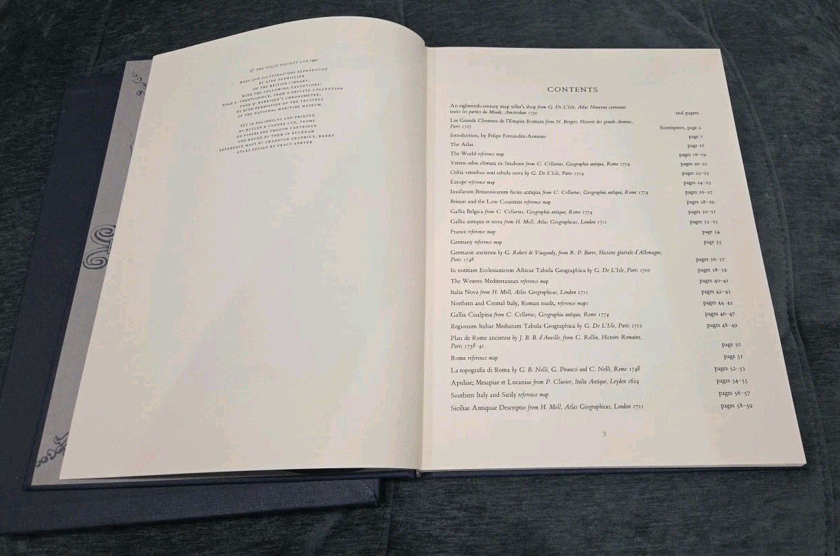 Folio Society Edward Gibbon’s Atlas Of The World 1991 Folio Society Slipcase VG