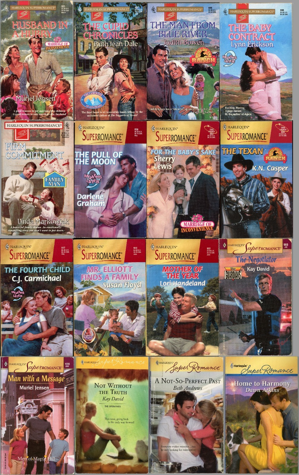 Harlequin Super Romance Family Lot of 16 Paperback by Various Authors