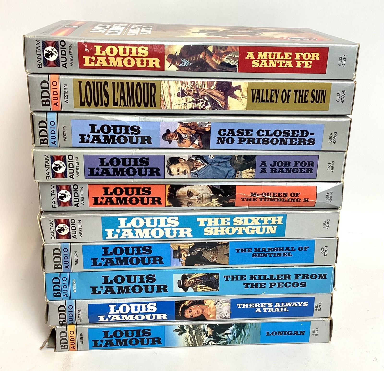 Lot of 10 IN BOX Assorted LOUIS L’AMOUR Audio Book Cassette’s (2)