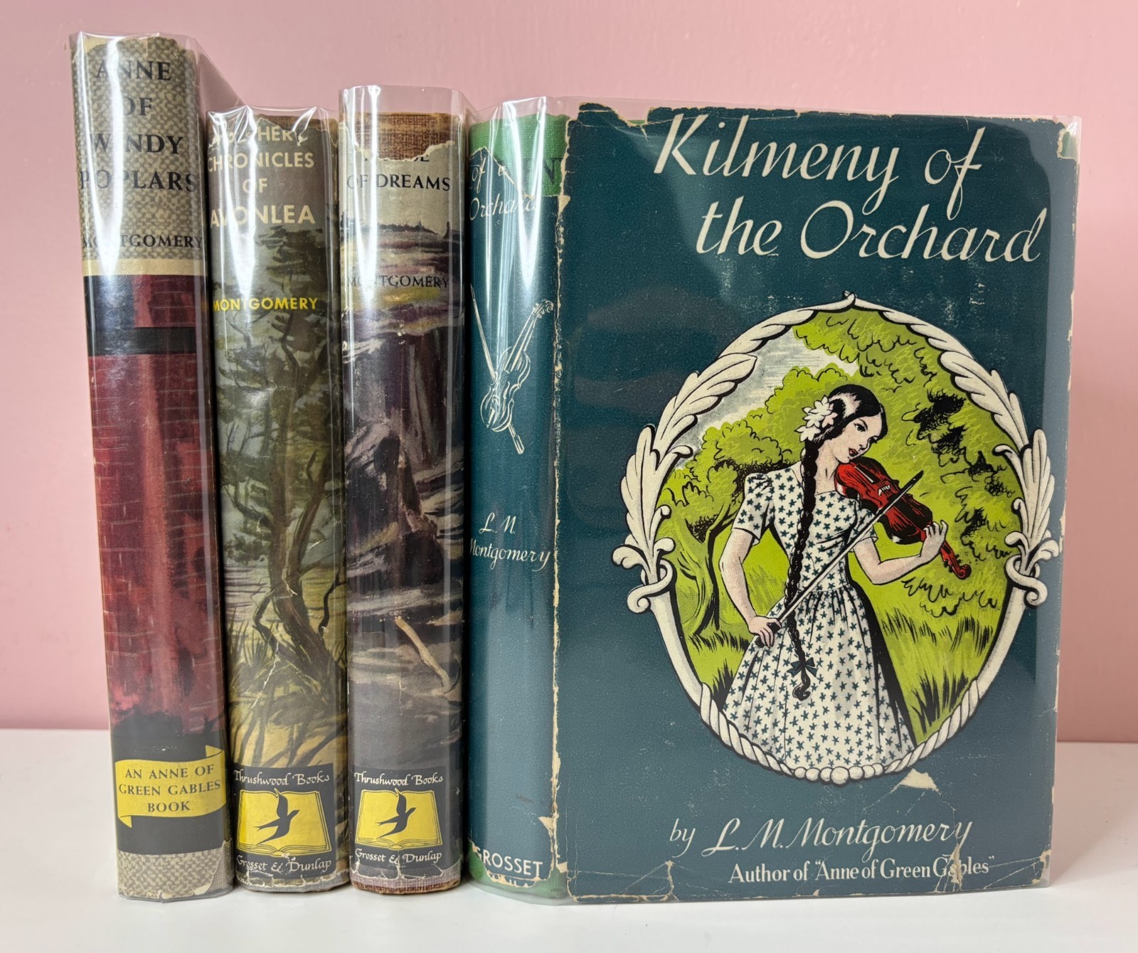 4 books L.M. Montgomery (1940s-1950s, dj): Anne’s House of Dreams, Windy Poplars