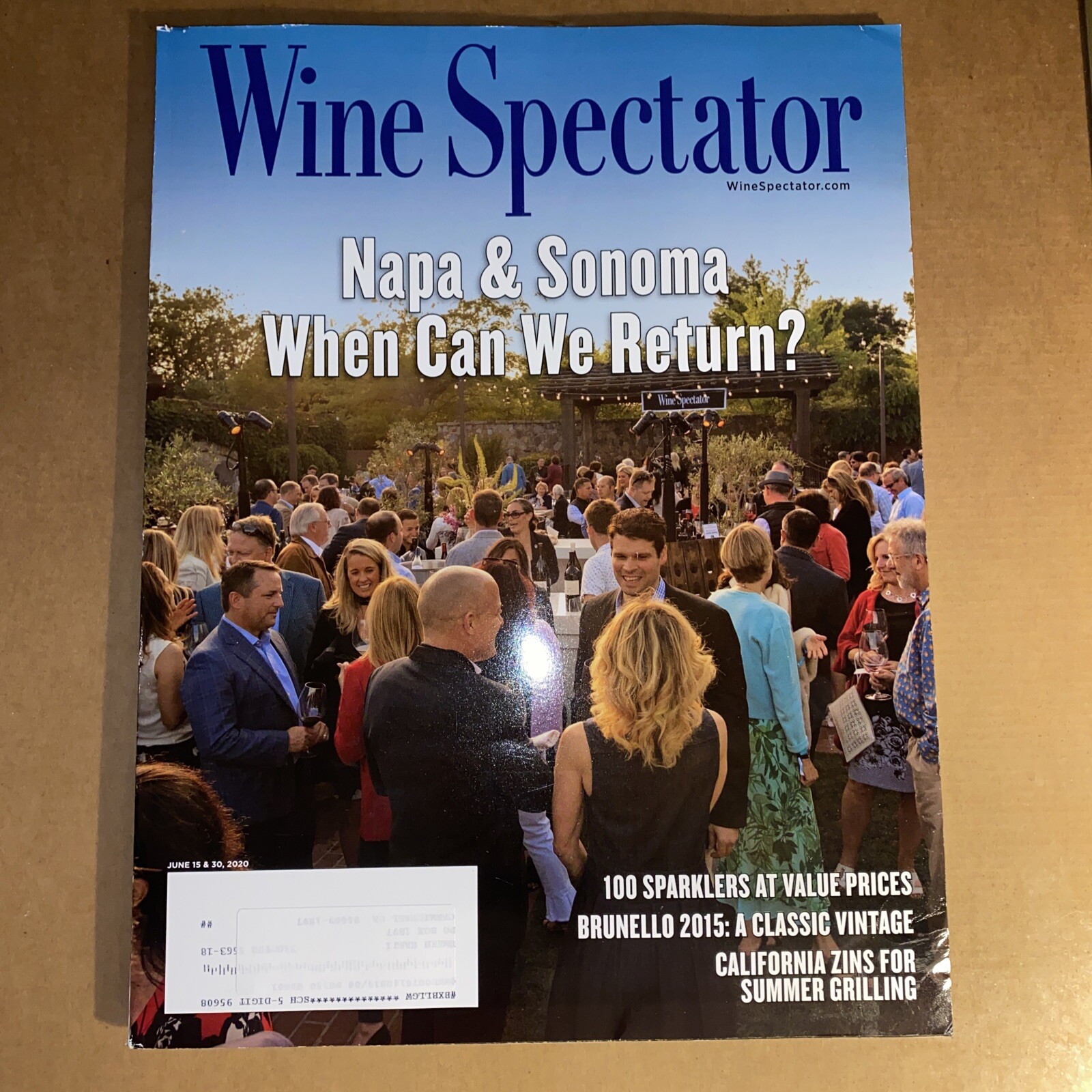 Wine Spectator Magazine Napa And Sonoma June 15 & 30 2020 124 PAGES , FREE SHIP