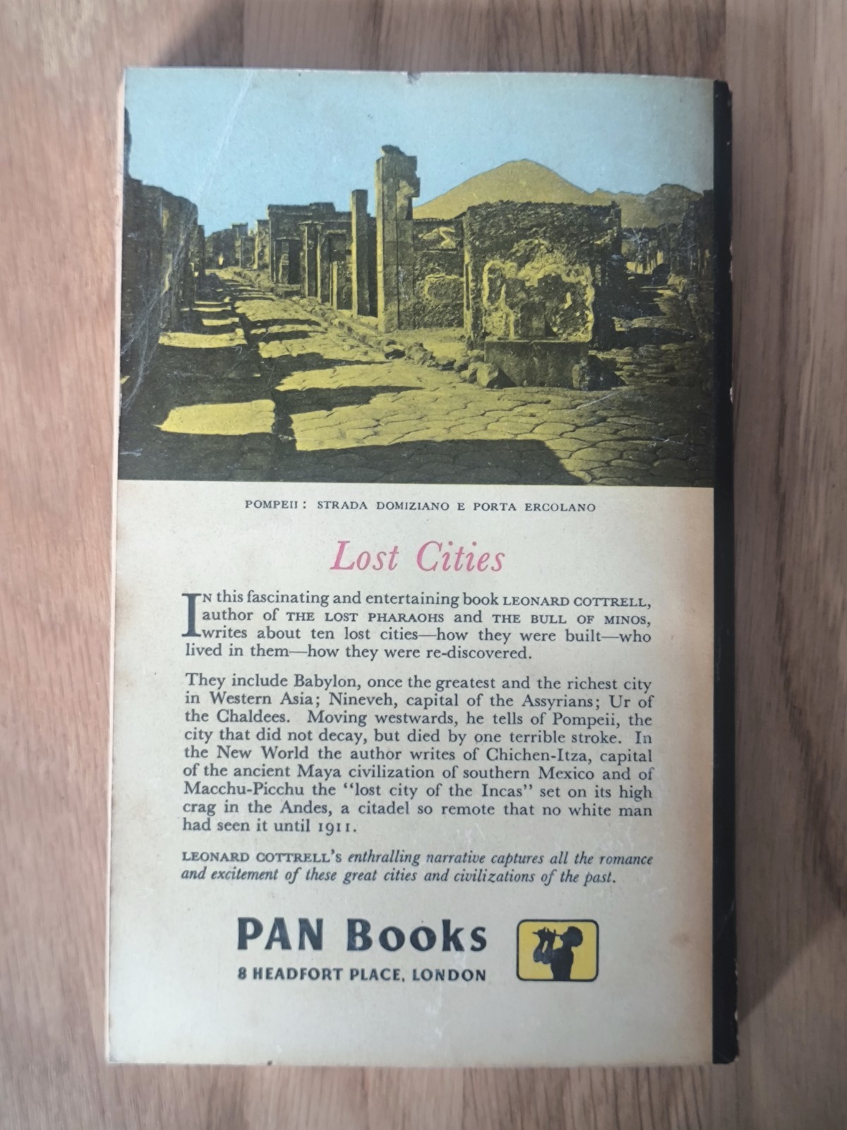 Lost Cities by Leonard Cottrell 1959 Great Pan Illustrated