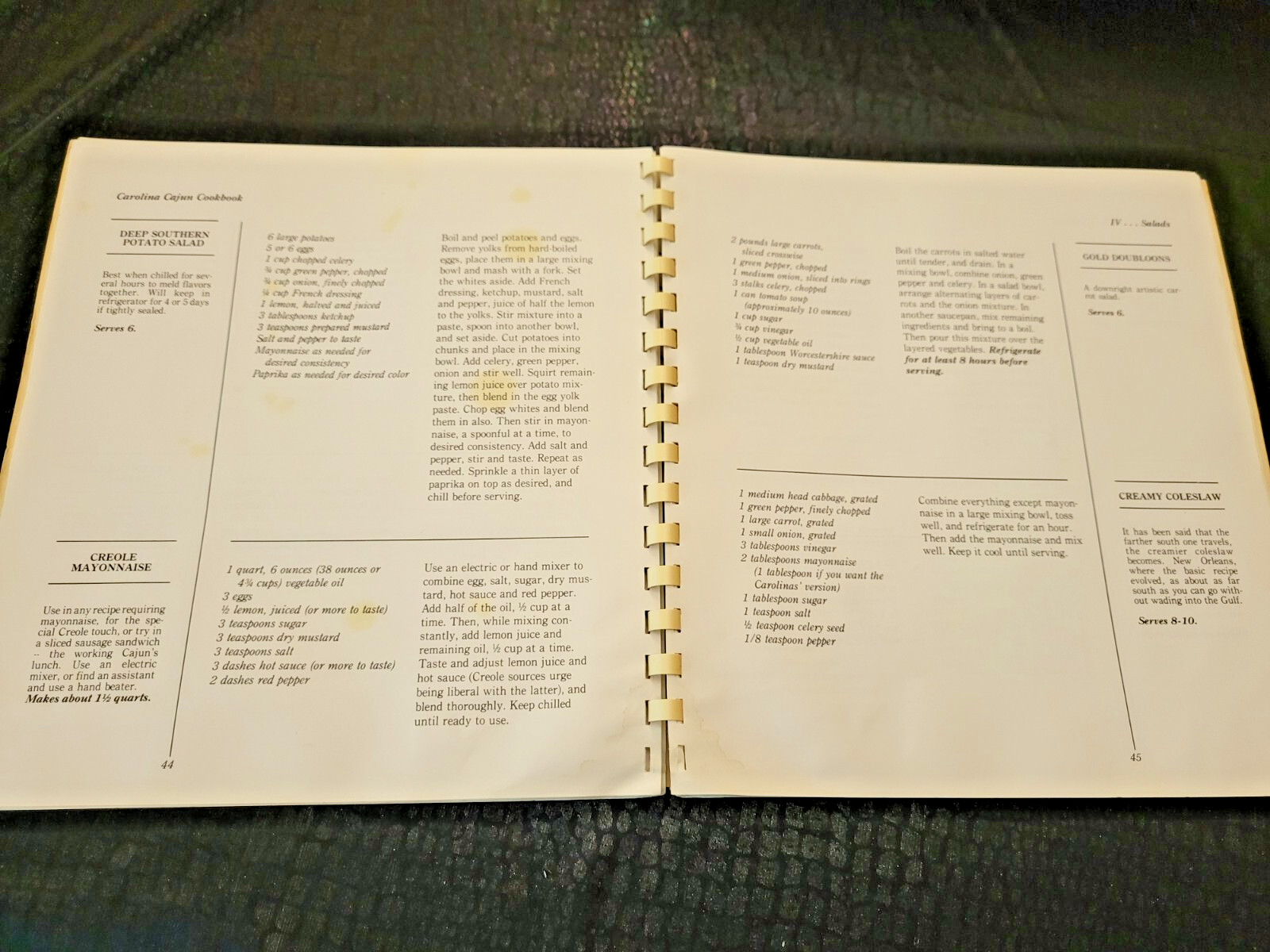 1984 CAROLINA CAJUN COOKBOOK-PROVENCE RESTAURANT RECIPES-101 PAGES