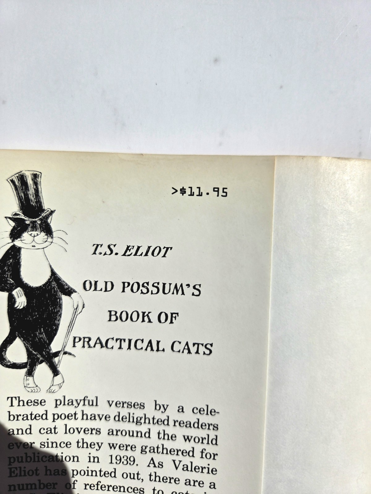 1982 Old Possum’s Book of Practical Cats – T.S. Eliot 1st Edition, Edward Gorey