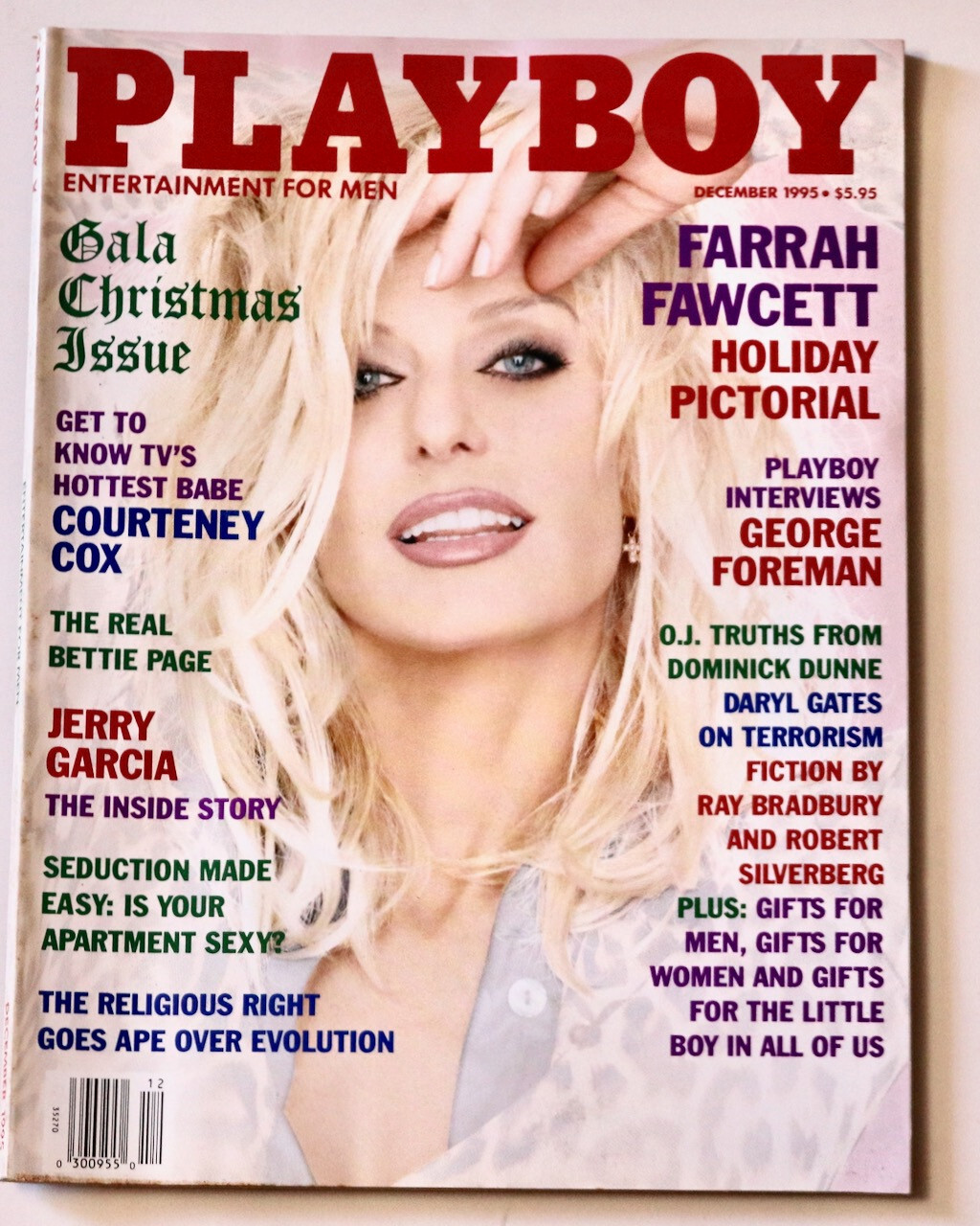 PLAYBOY magazine DEC 1995 FARRAH FAWCETT cover