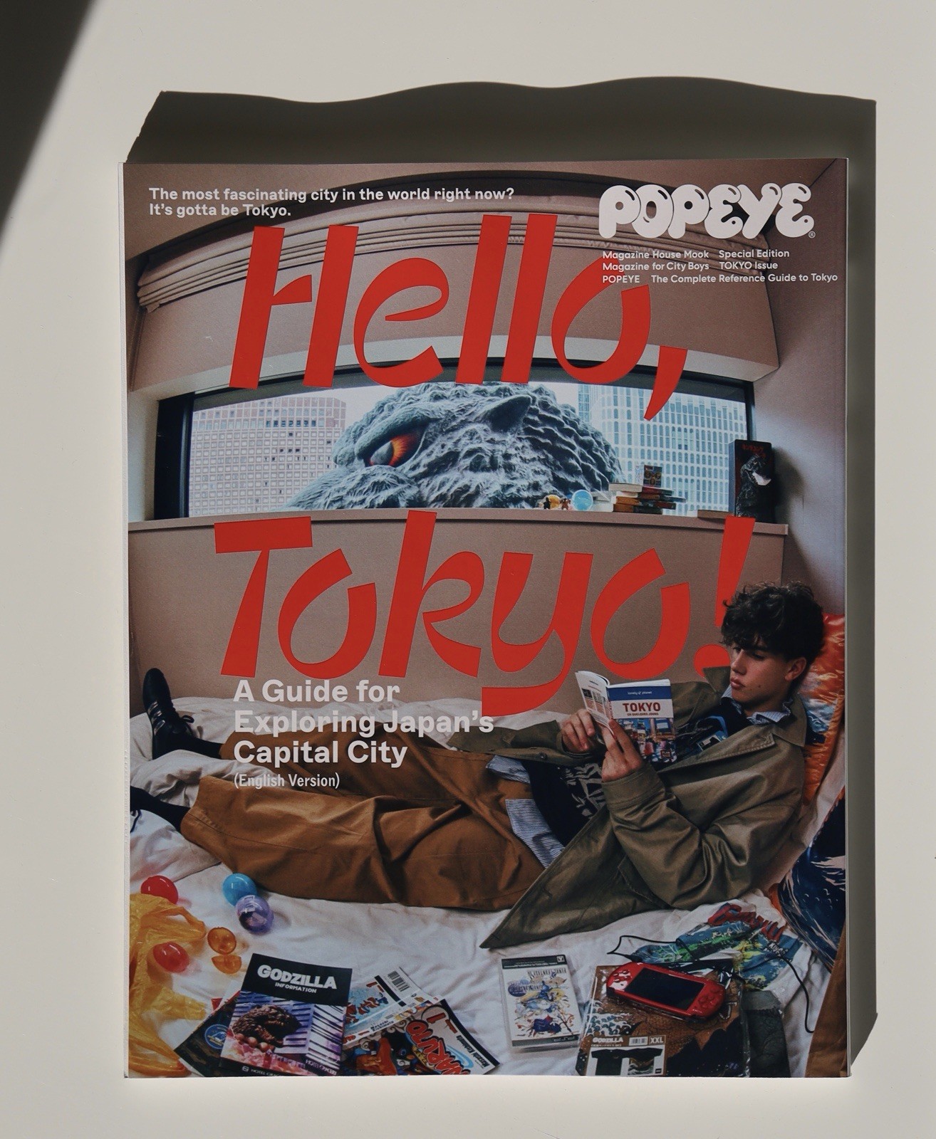 POPEYE JAPAN FASHION MAGAZINE MOOK HELLO TOKYO TRAVEL GUIDE-ENGLISH-GODZILLA
