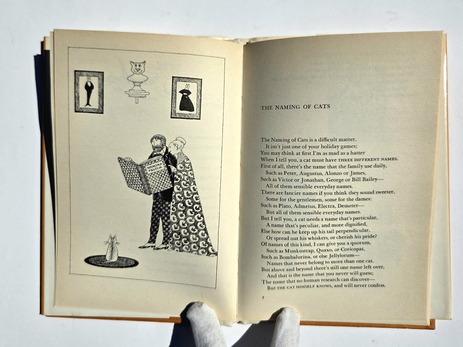 1982 Old Possum’s Book of Practical Cats – T.S. Eliot 1st Edition, Edward Gorey