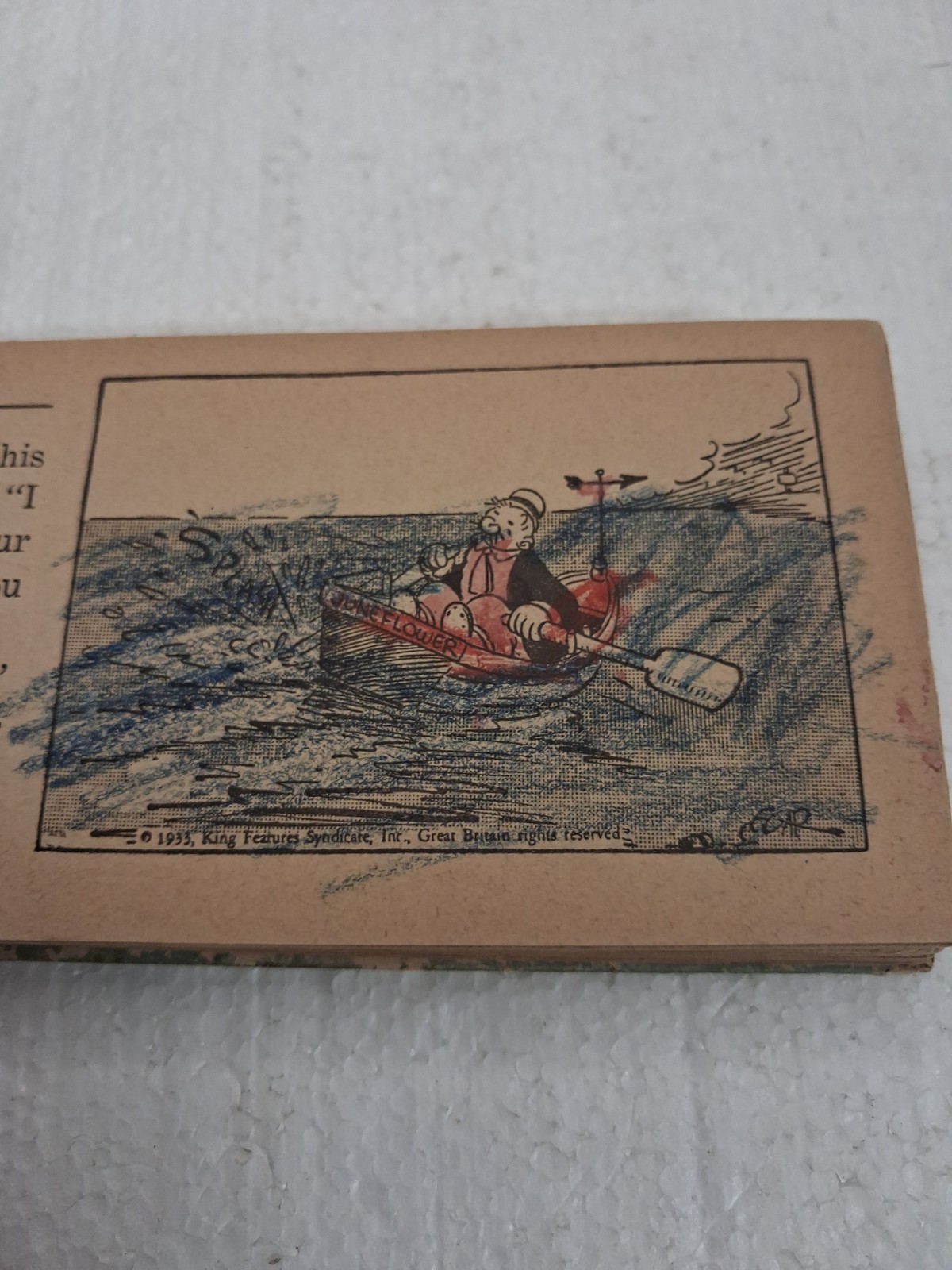 Vtg Adventures of Popeye E.C. Segar 1934 Saslfield #1051 Book Newspaper Comic
