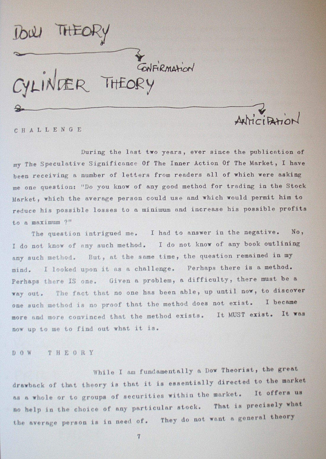(1961) The Method: Tested Formulas for Stock Market Anticipations C.M. FLUMIANI