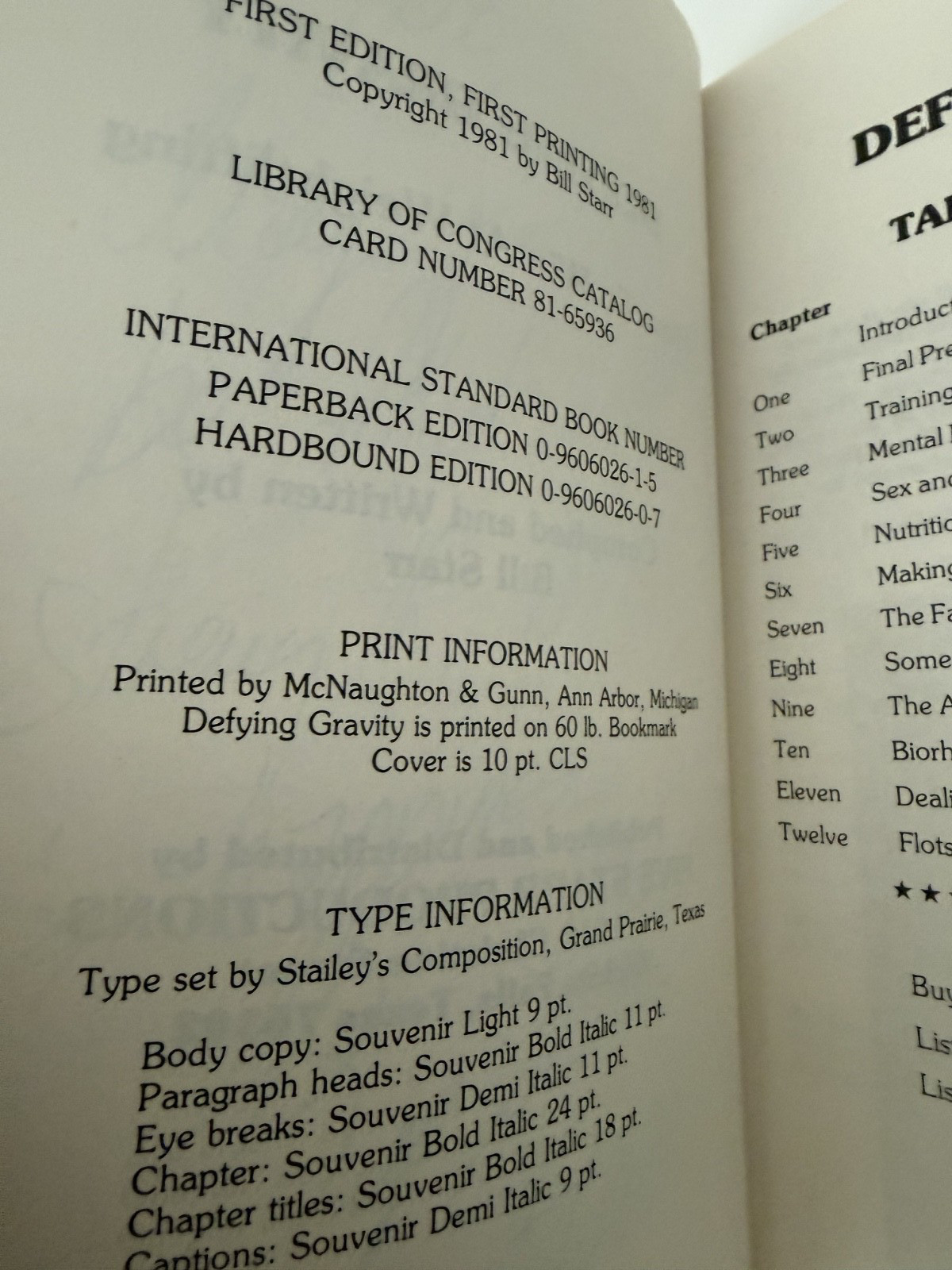 Defying Gravity: How to Win at Weightlifting SIGNED 1st Trade Paper