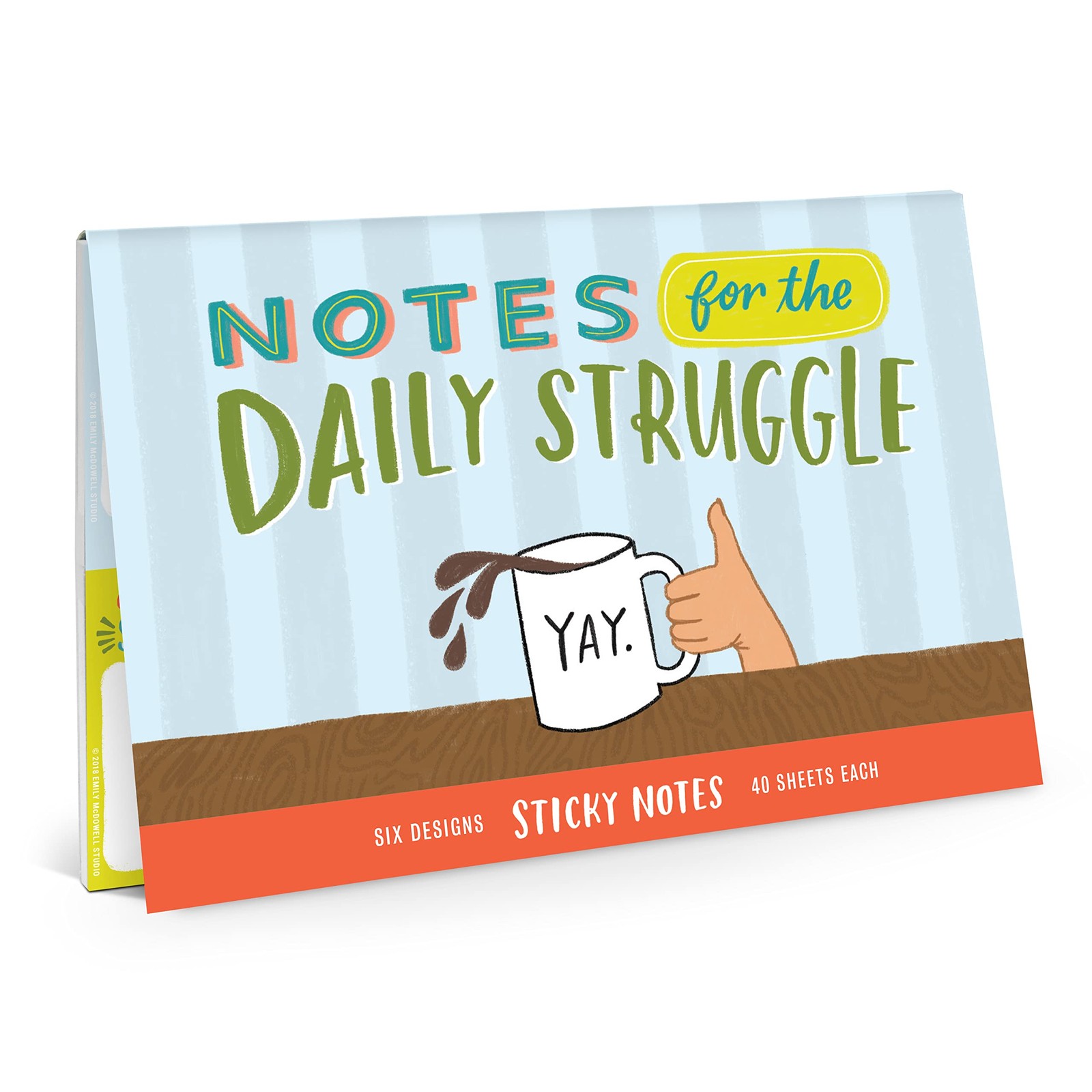 Em & Friends Daily Struggle Sticky Note Packet 5.6″ x 0.8″, White