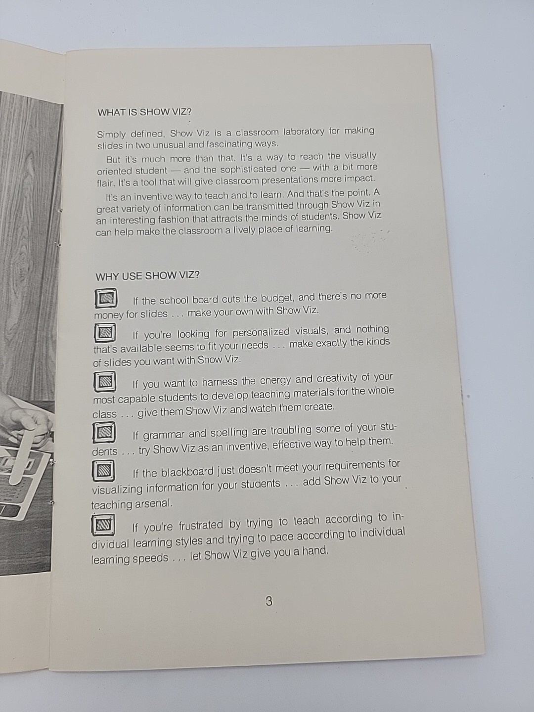Vintage Show Viz The Slide Makers Laboratory Teacher Student Manual 1976