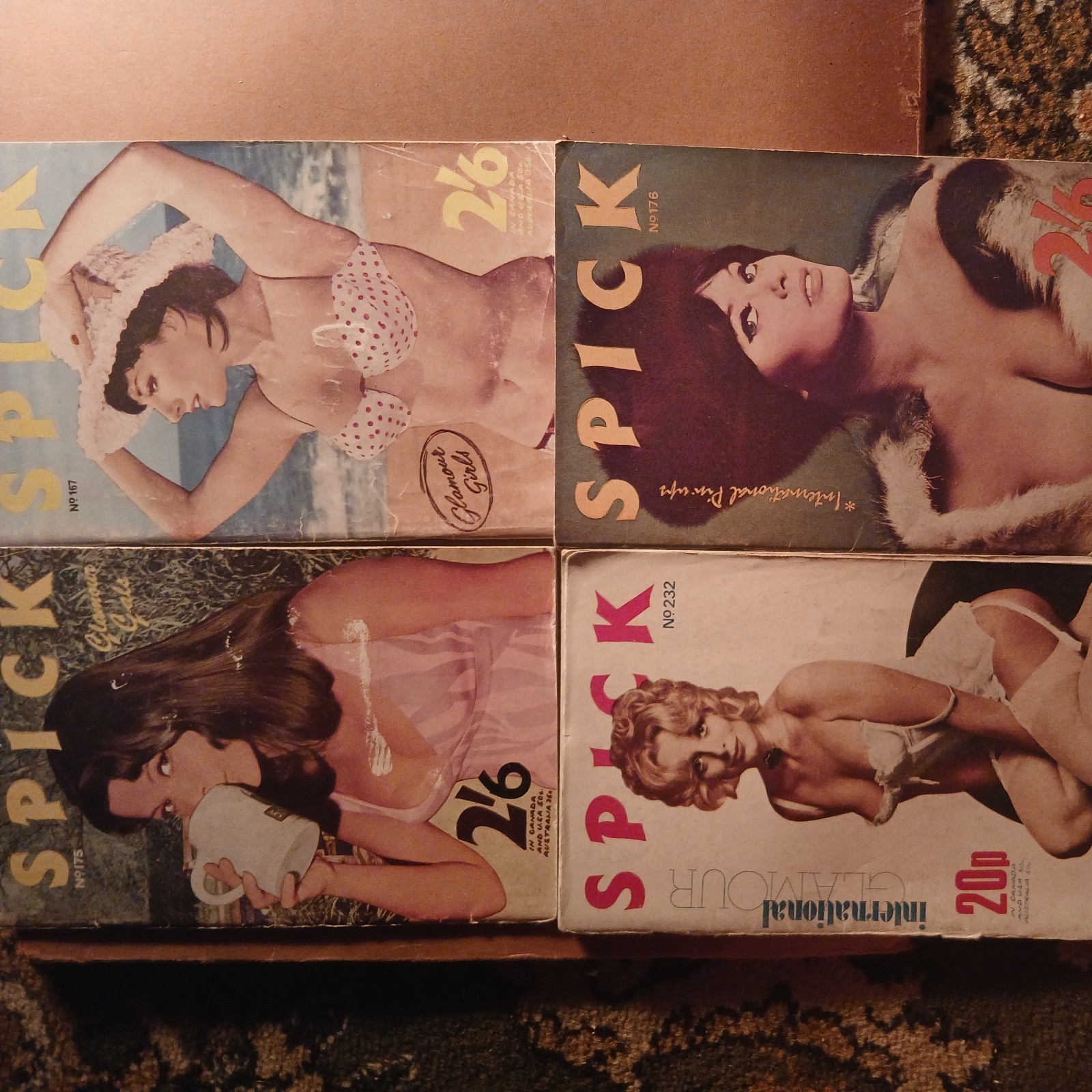 spick x4 Vintage Magazines Non Full Nudity