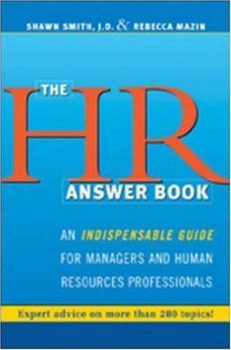 HR Answer Book, The: An Indispensable Guide f- 0814472230, Smith, hardcover, new