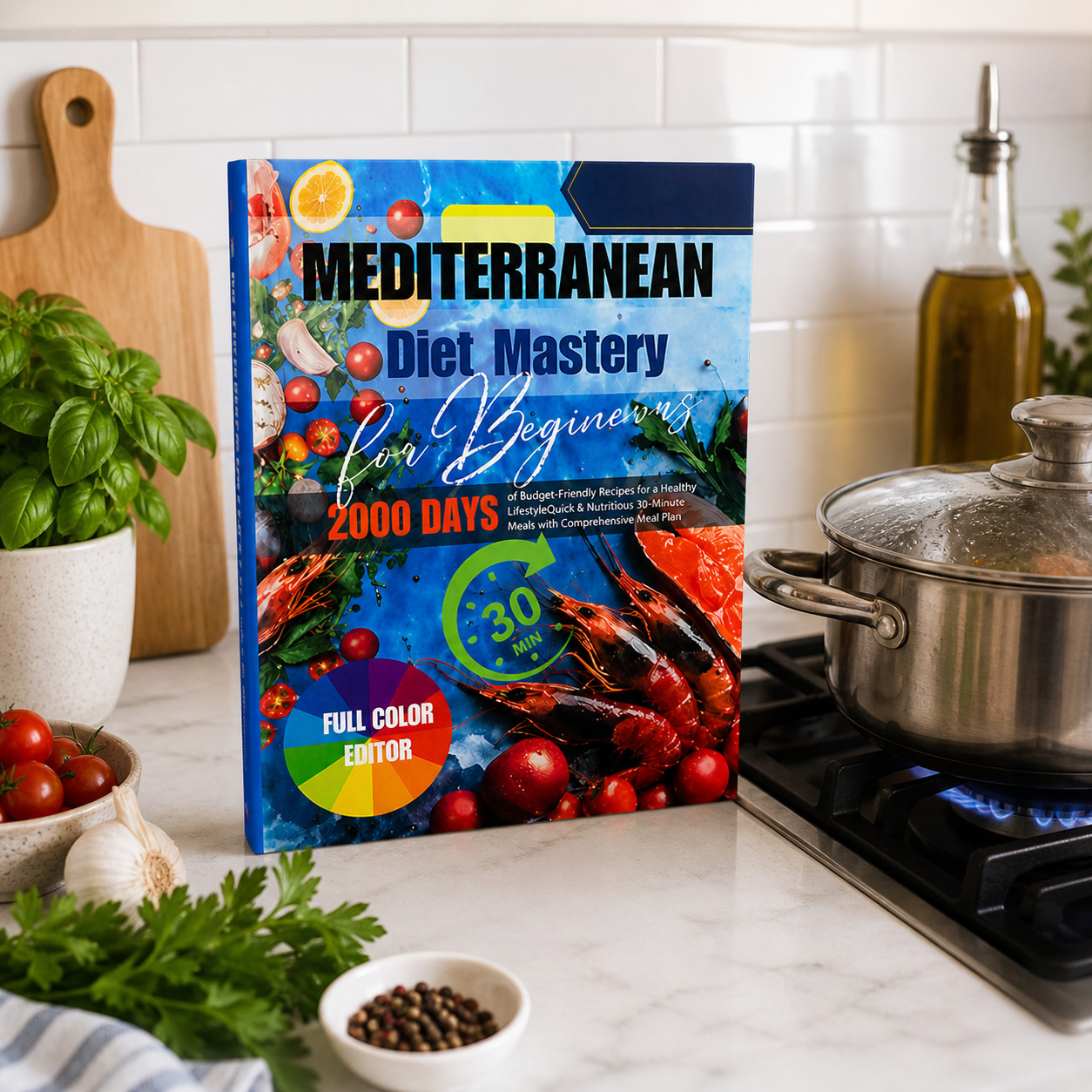 Mediterranean Diet Cookbook for Beginners | Healthy Eating Cookbook | Gift Ready