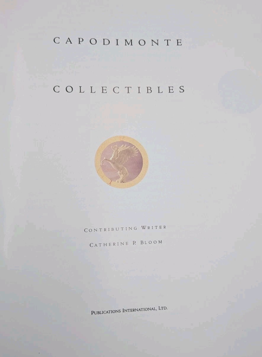 Capodimonte Collectibles By Catherine Bloom 1990 Large Book Yugoslavia