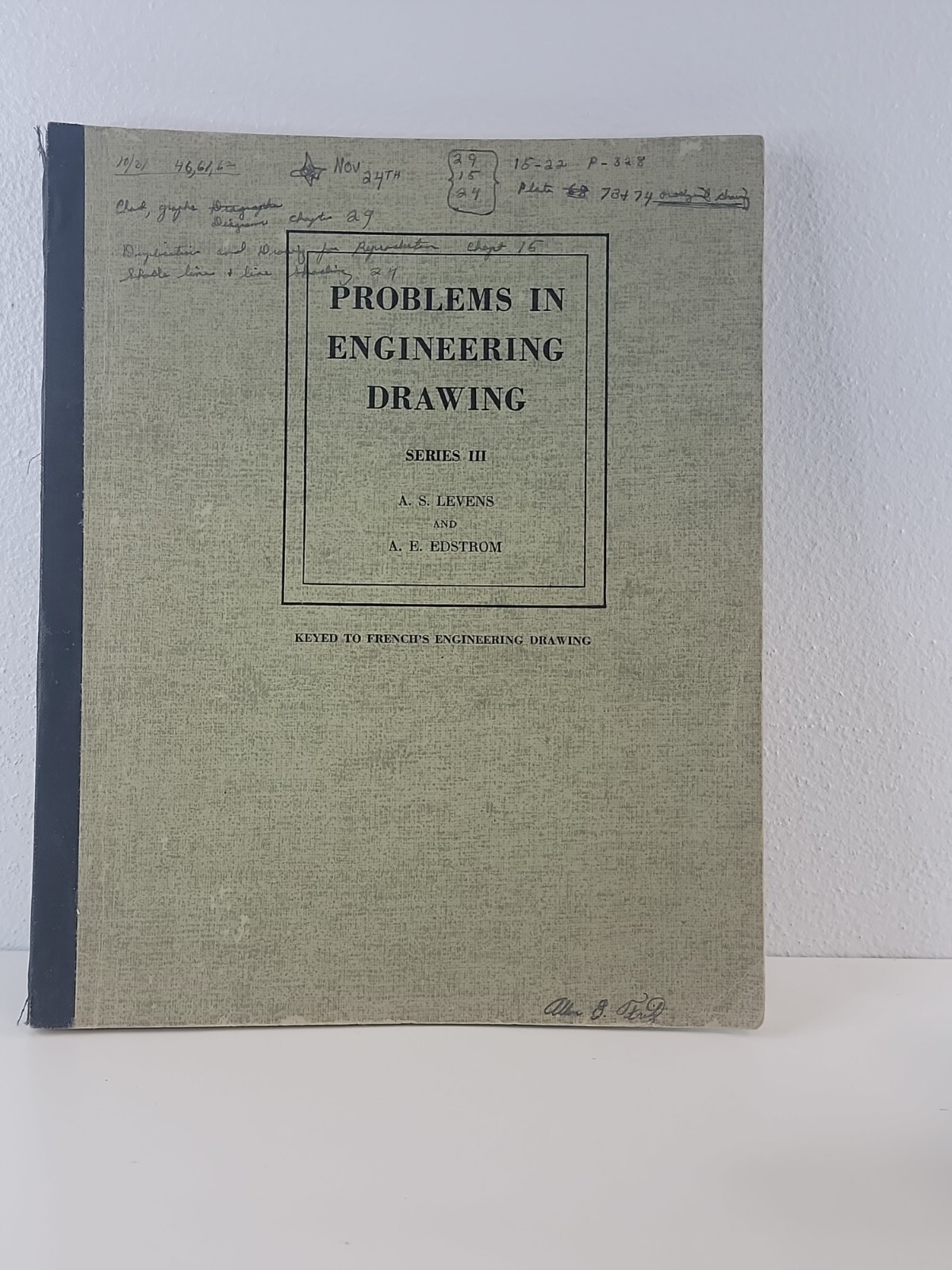Problems In Engineering Drawing Series 3 Softcover 1951 Levens & Edstrom Rare