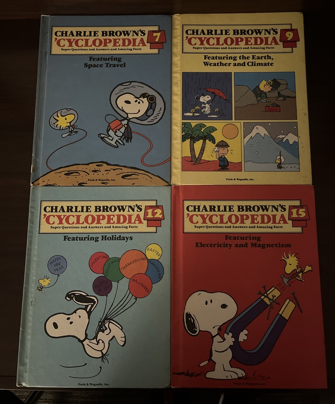 4 VTG 1980 Charlie Brown’s Cyclopedia Vol. 7, 9, 12, 15, Education, Homeschool