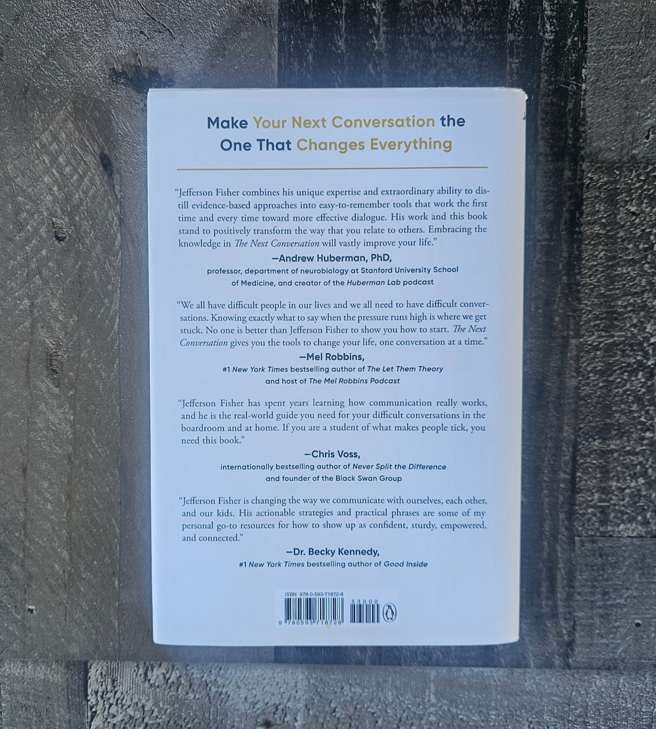 The Next Conversation: Argue Less, Talk More By Jefferson Fisher- LIKE NEW