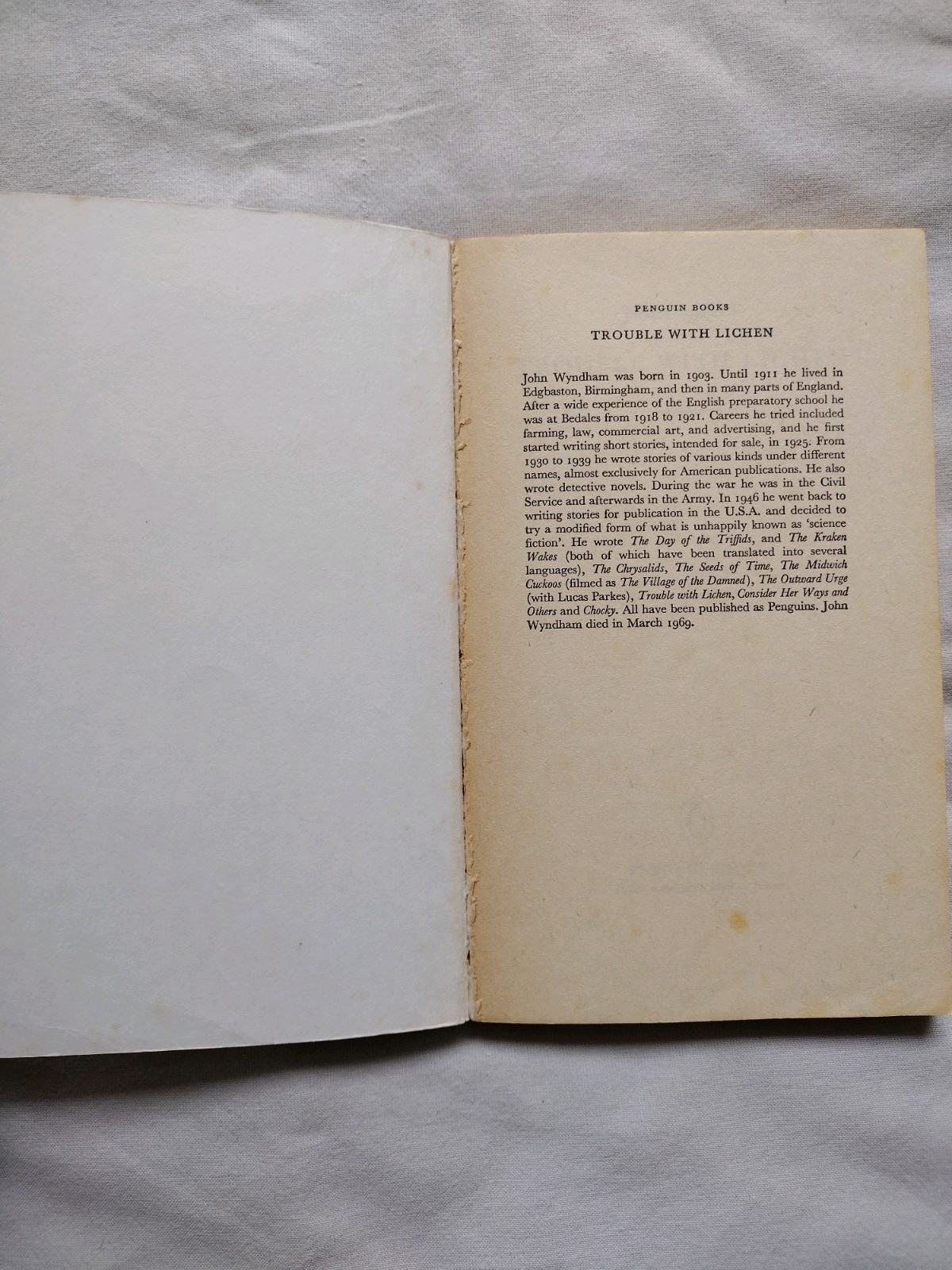 The World of John Wyndham | Vintage Sci Fi Six-Volume Penguin Box Set, 1970s