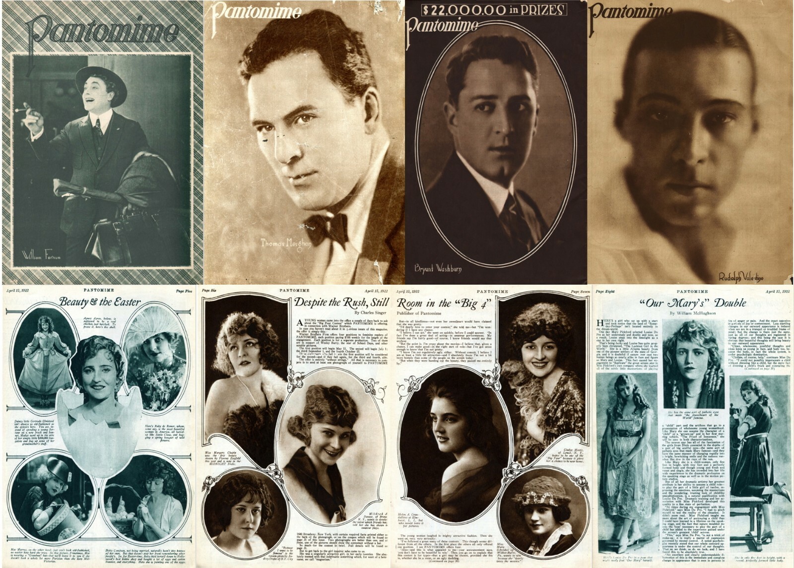 18 Old Issues of Pantomime – Illustrated Movie Fan Magazine (1921-1922) on DVD