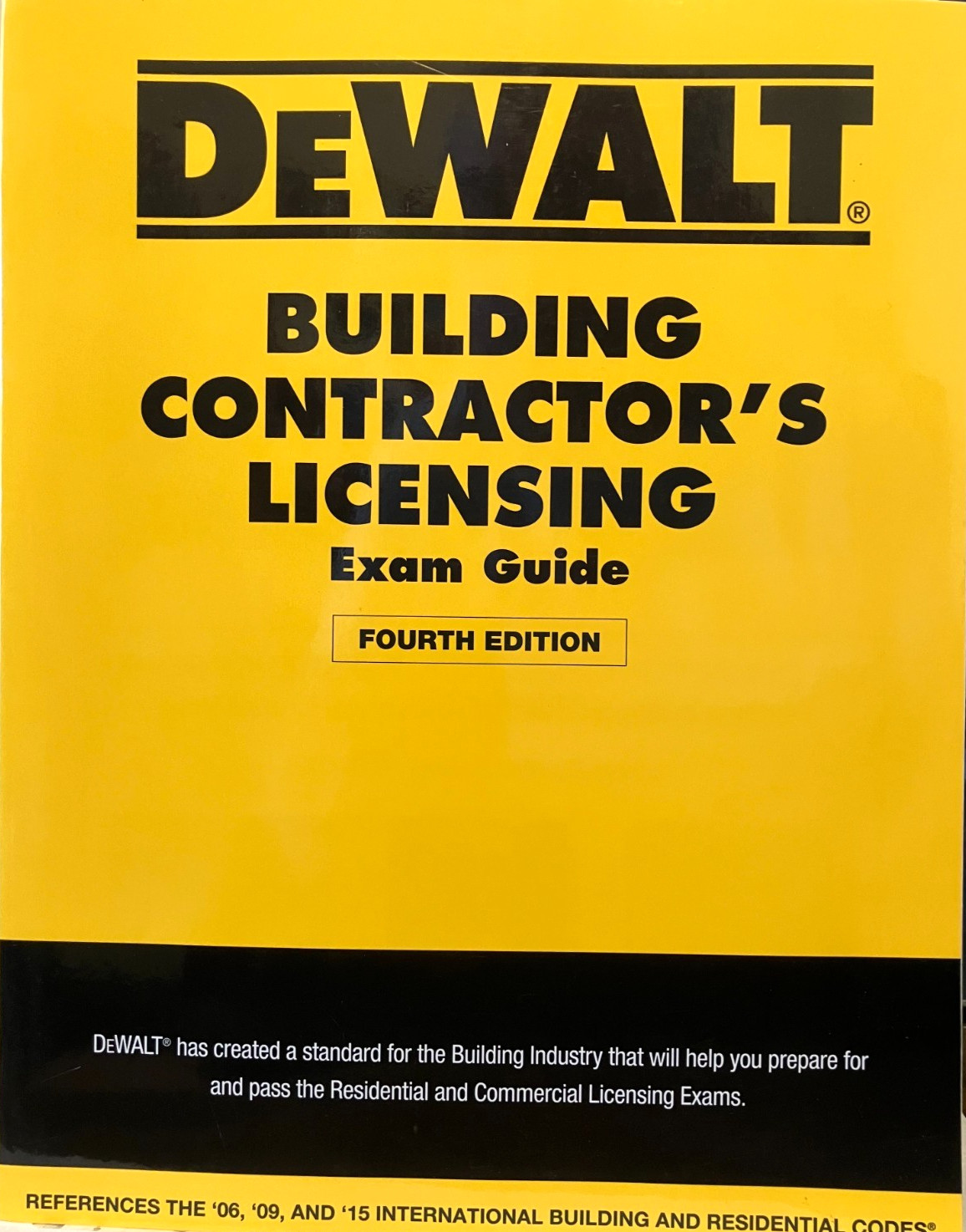 DEWALT BUILDING CONTRACTORS LICENSING EXAM GUIDE By Christopher Prince- NEW
